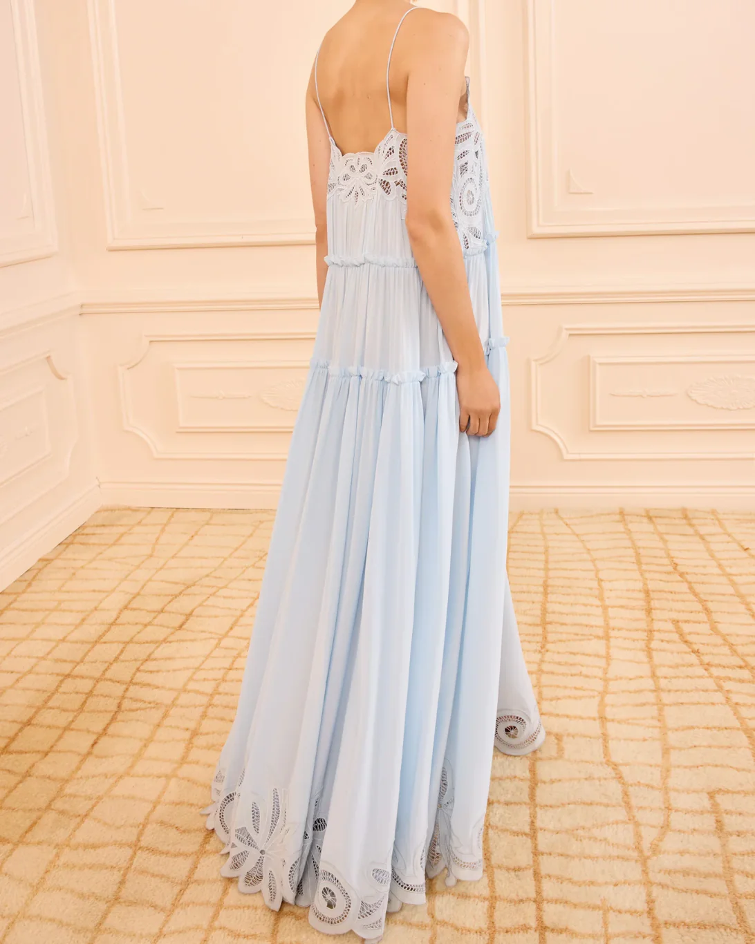 Filippa Lace Applique Gown | Adriatic - Image 3