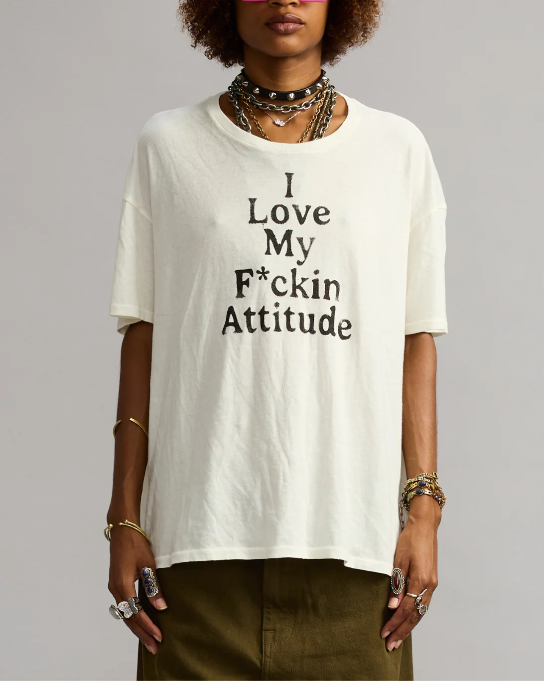 FKN Attitude T-Shirt | Off White - Image 2