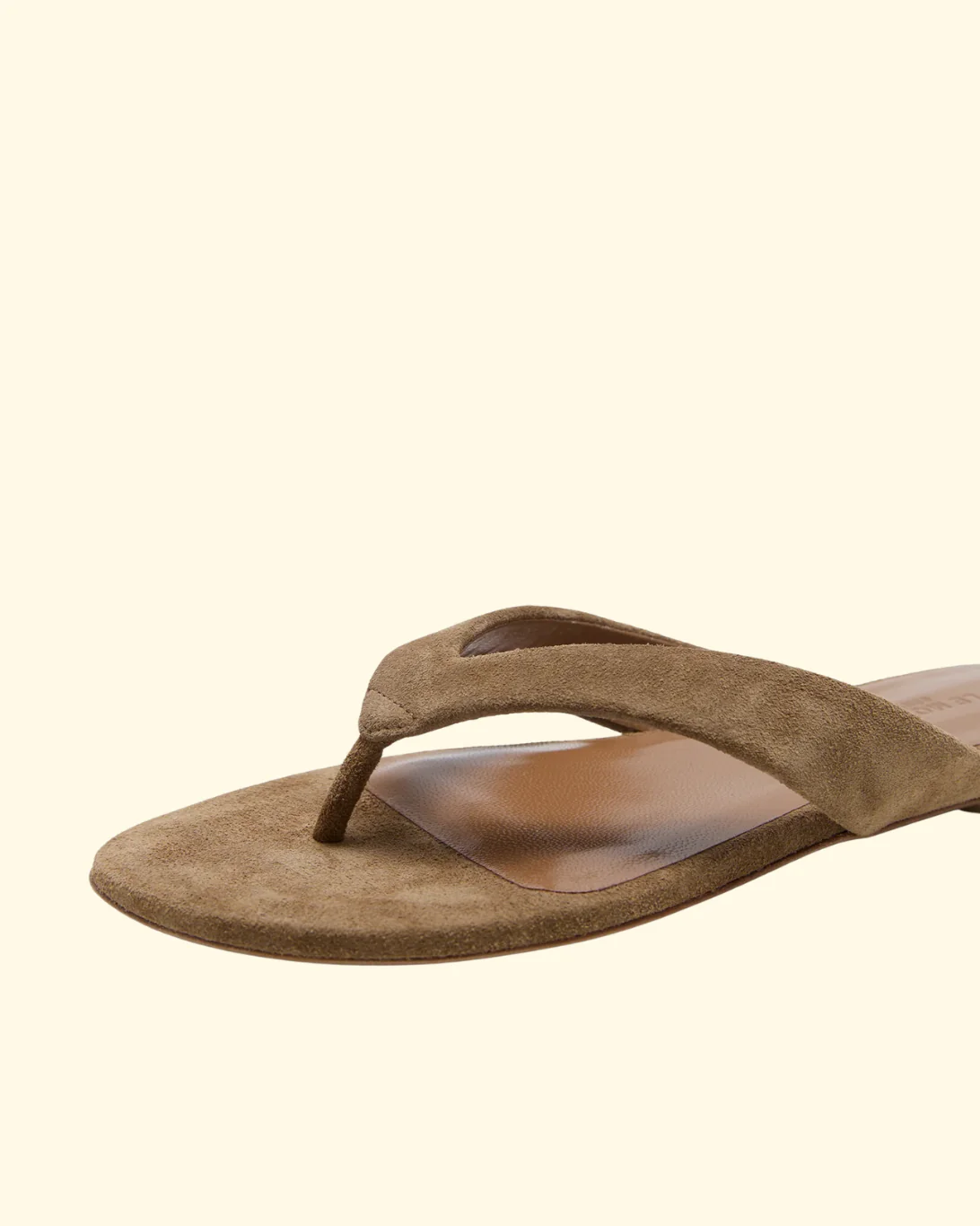 Flat Thong Sandal | Taupe Suede - Image 4