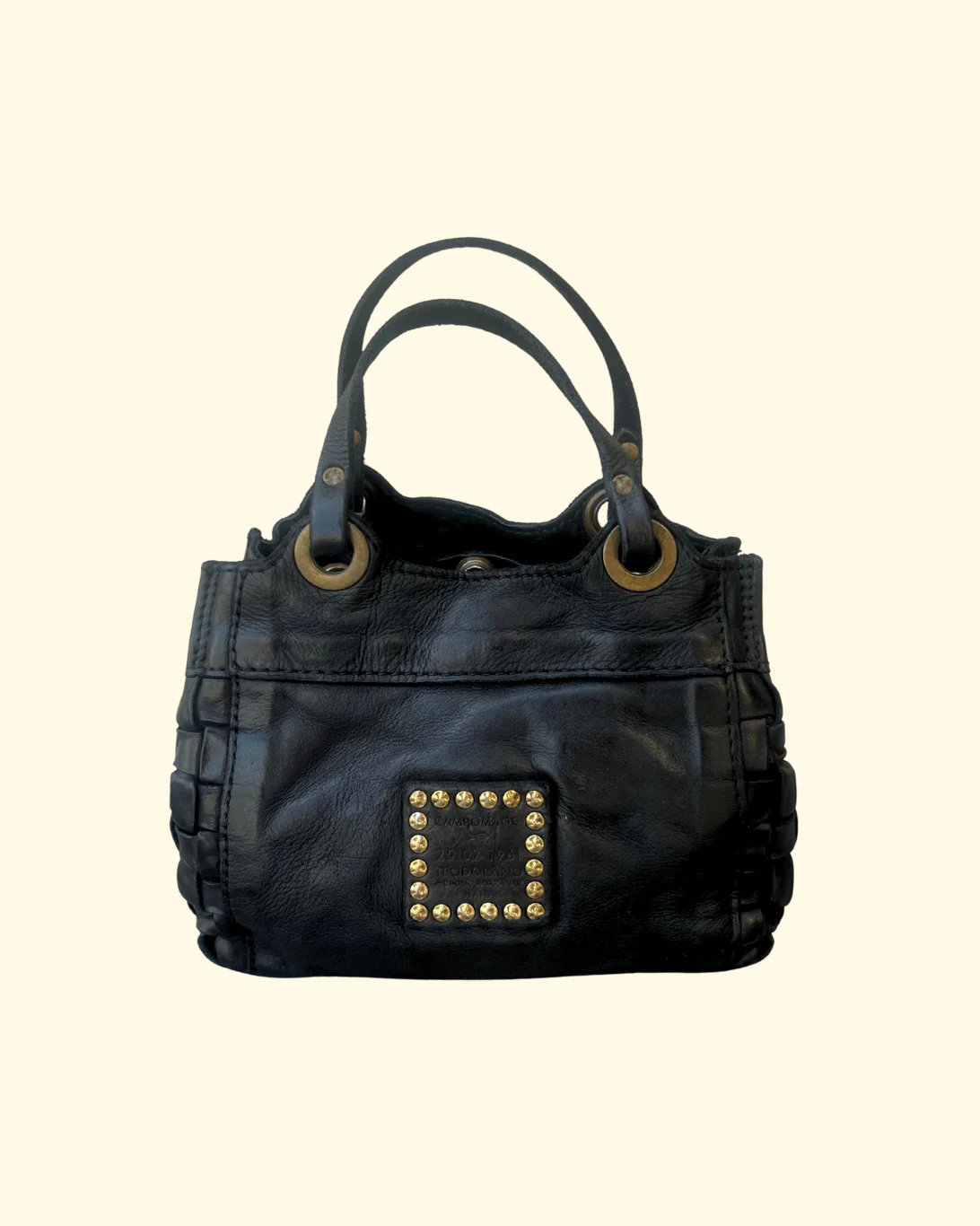 Flaviana Woven Shopping Bag | Black - Image 2