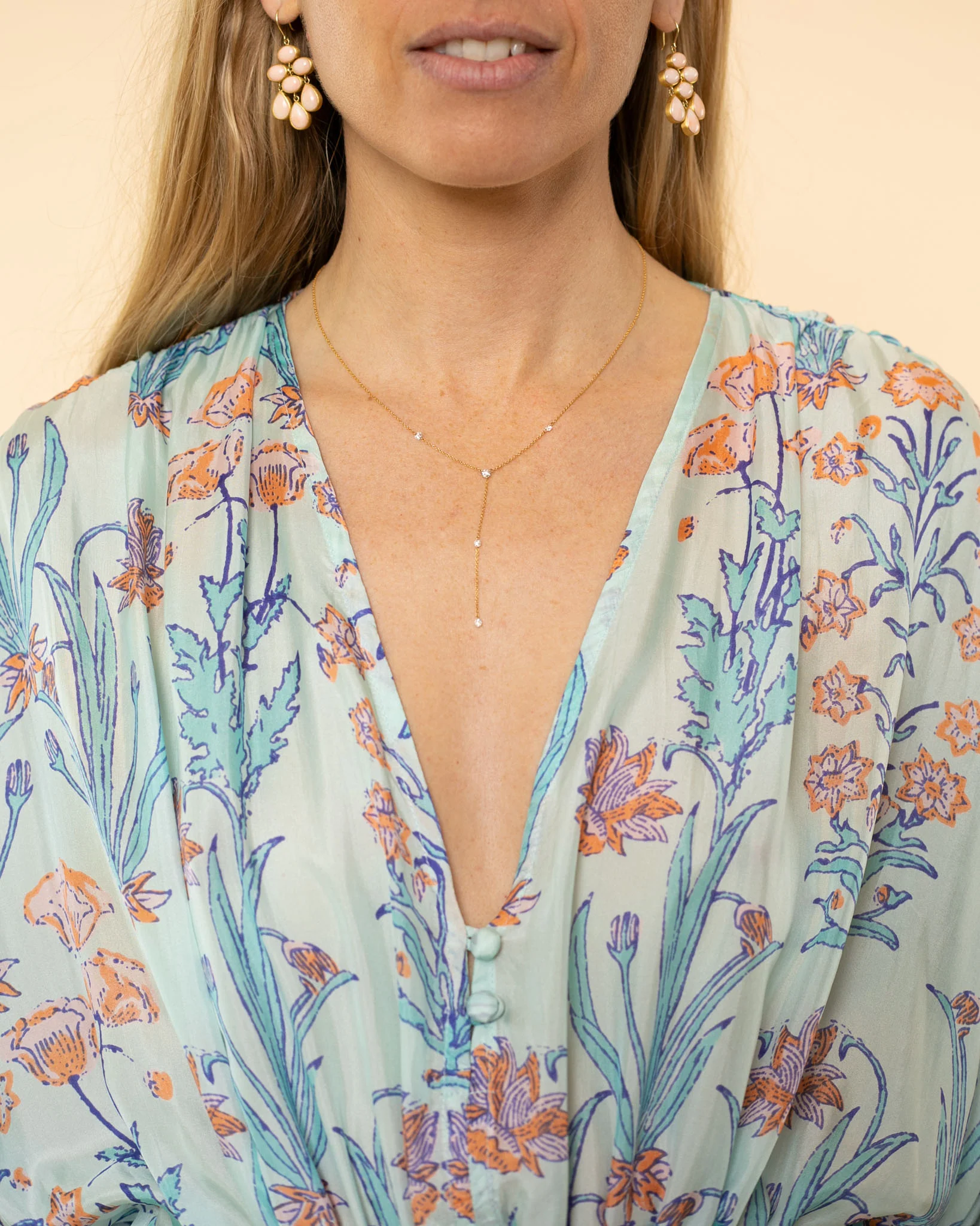 Floating Diamond Lariat | Yellow Gold - Image 2
