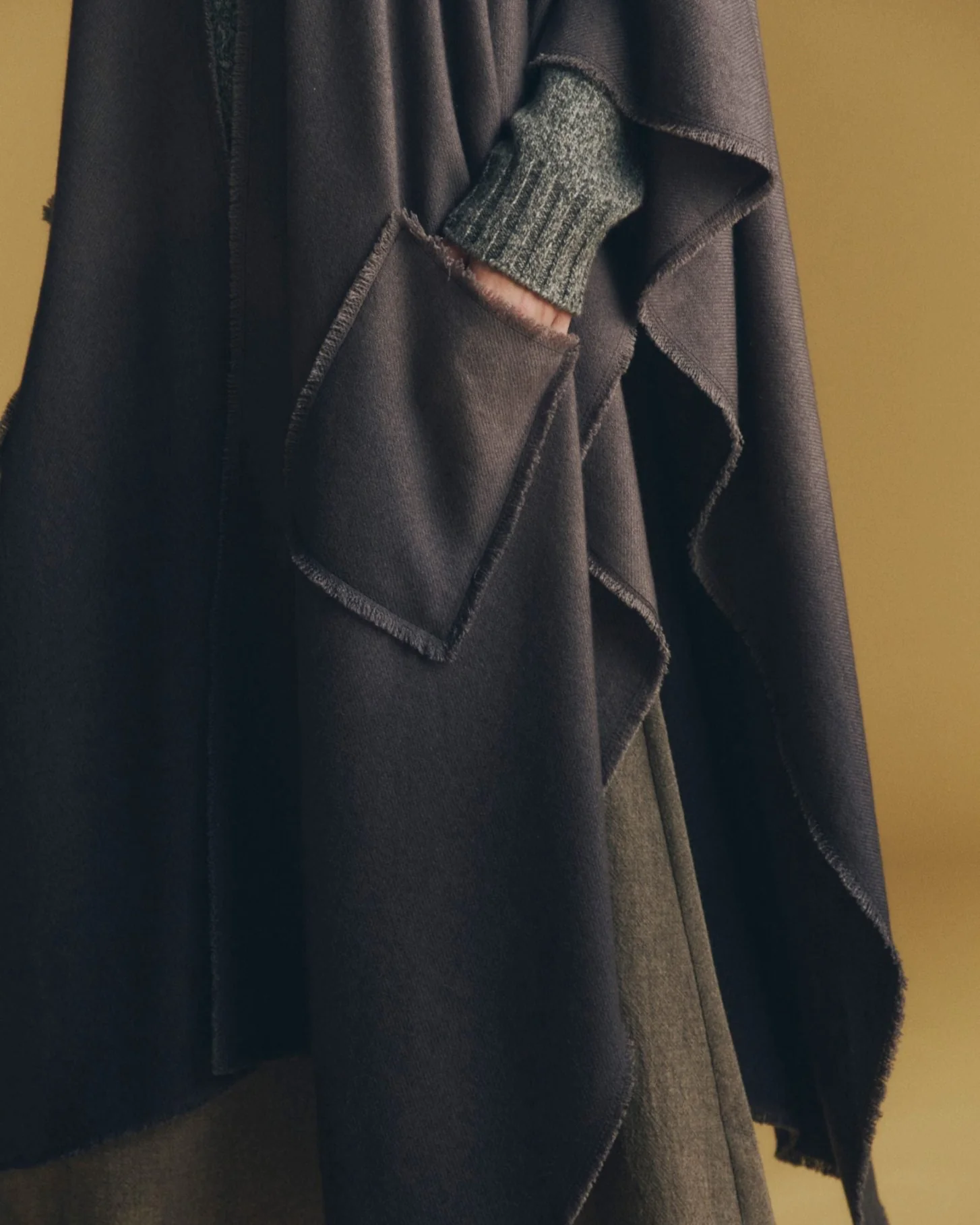 Flowing Cashmere Coat Degradee | Ore & Vortex - Image 3