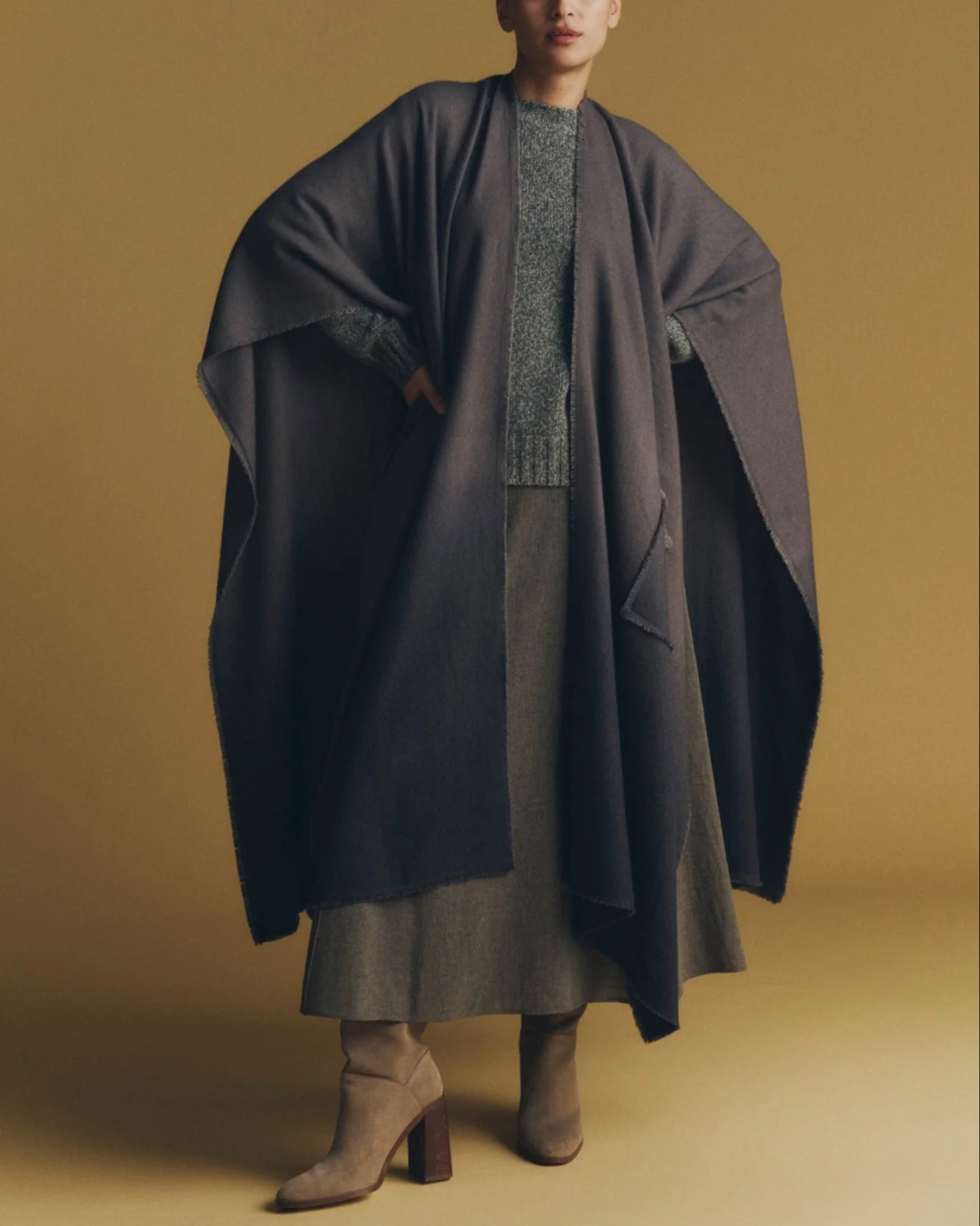 Flowing Cashmere Coat Degradee | Ore & Vortex - Image 4