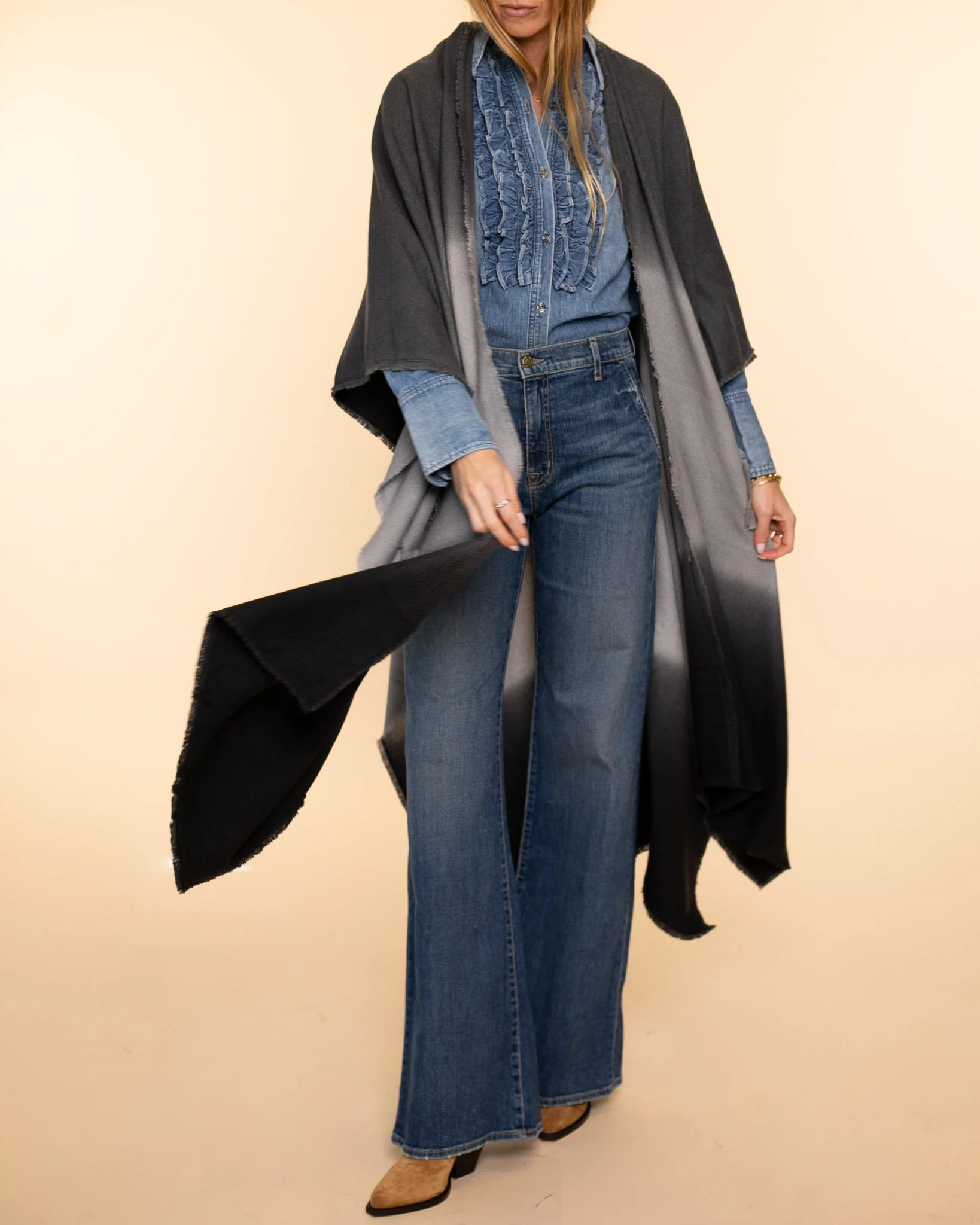 Flowing Cashmere Coat | Grey - Image 6