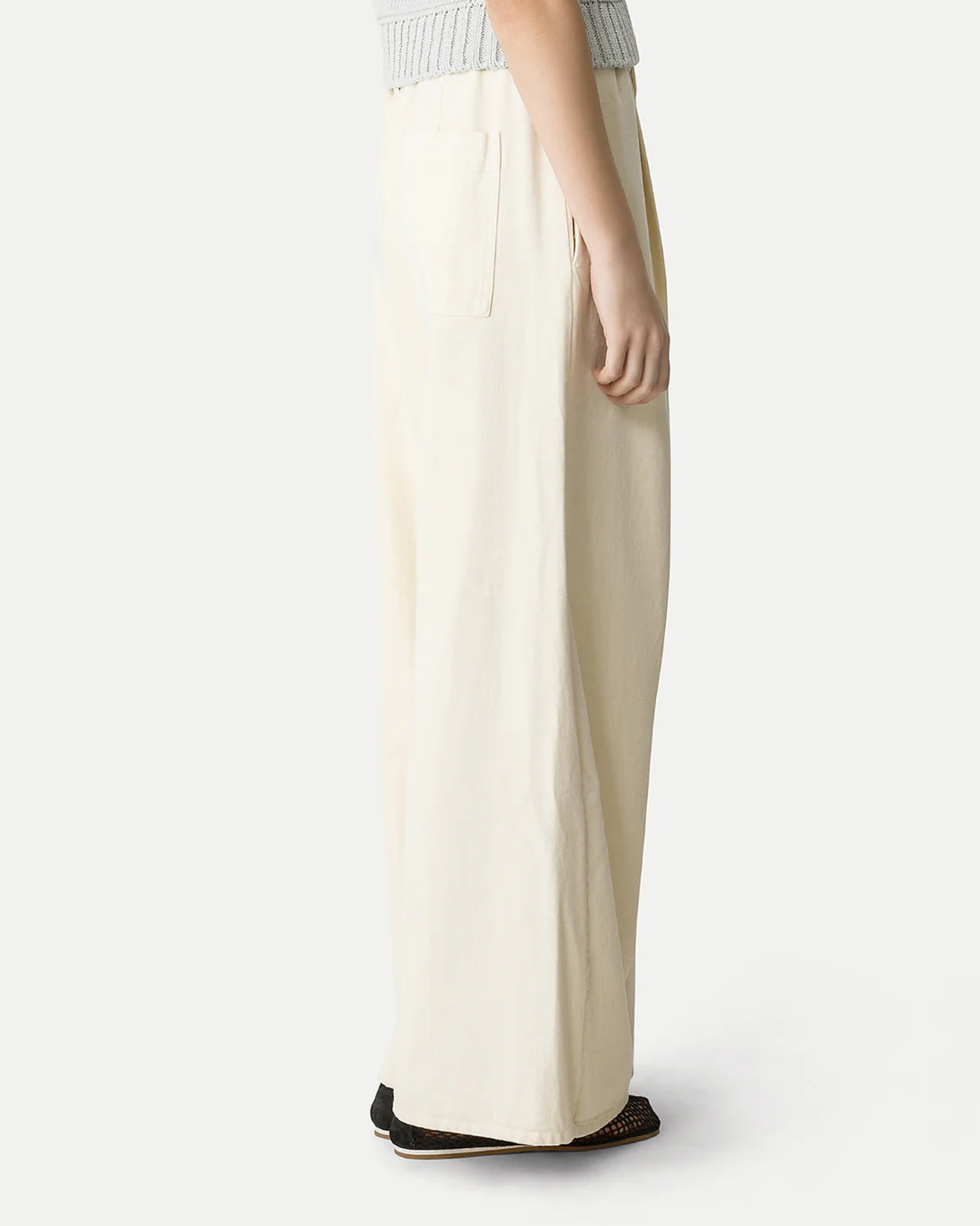Fluid Cotton Twill Loose Pants | Beurre - Image 3