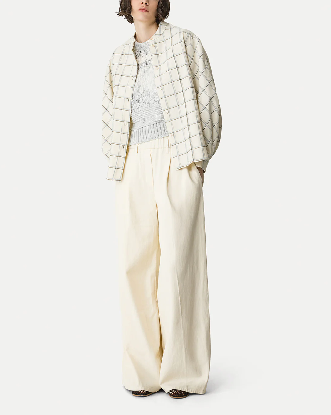 Fluid Cotton Twill Loose Pants | Beurre - Image 5
