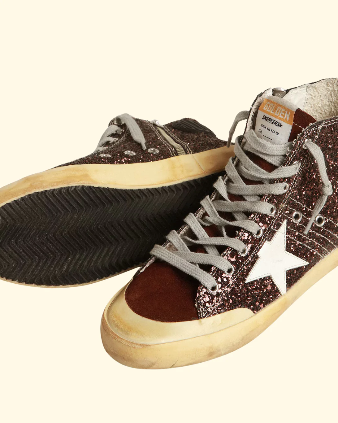 Francy Penstar Glitter Upper Suede | Coffee - Image 3