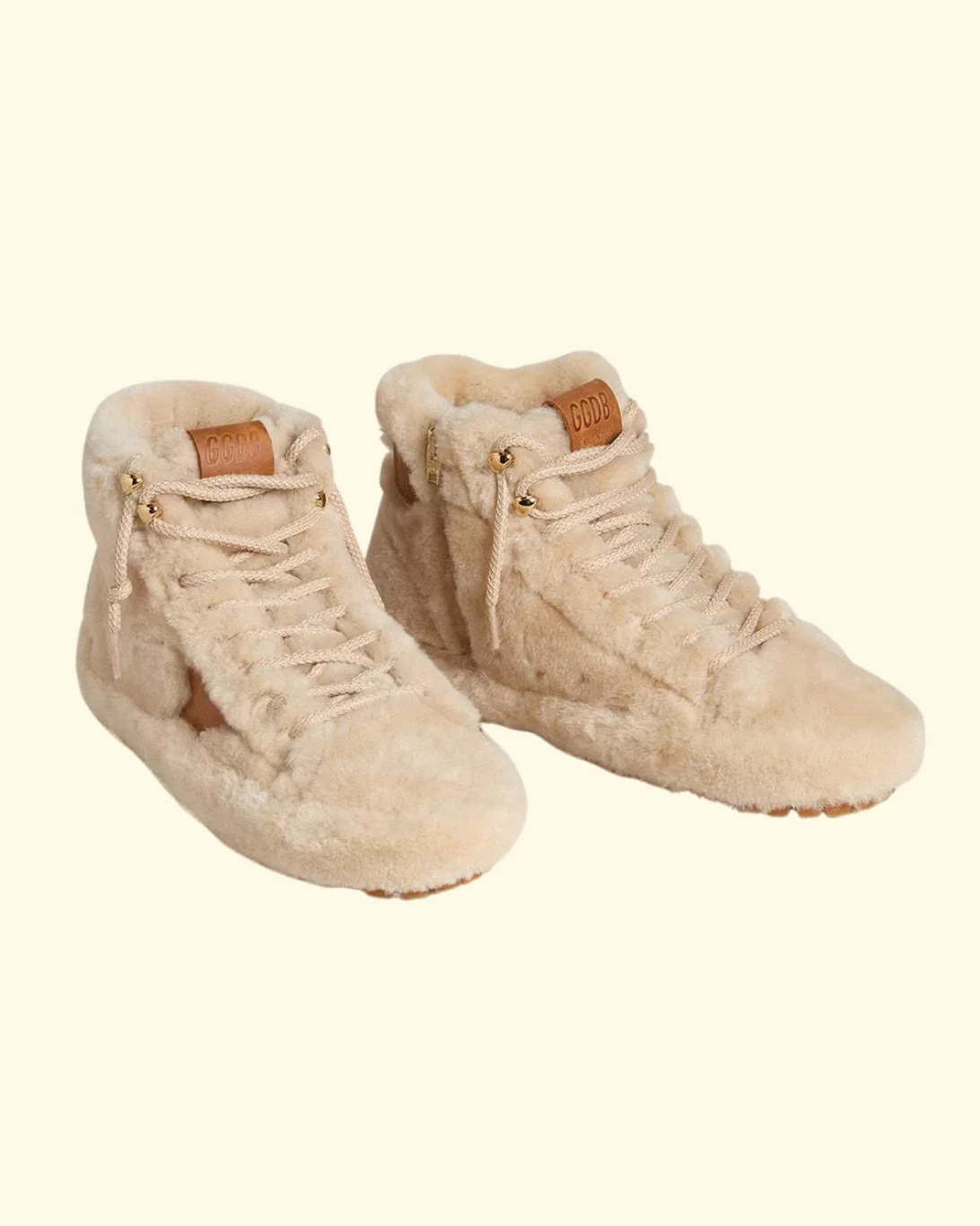 Francy Shearling Upper And Lining Leather Star | Beige/Brown - Image 3