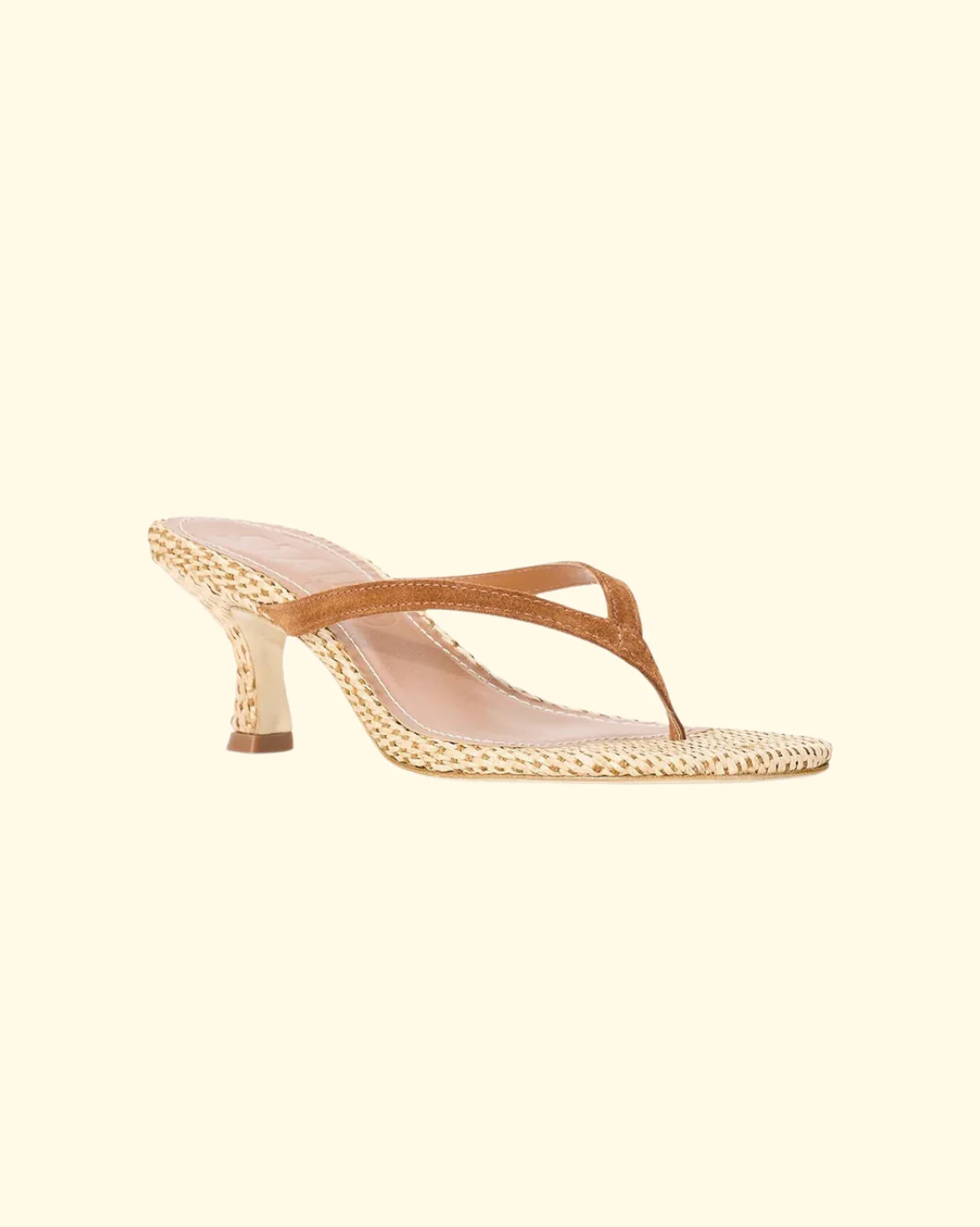 Freja Thong Kitten Heel | Tabacco/Natural - Image 3