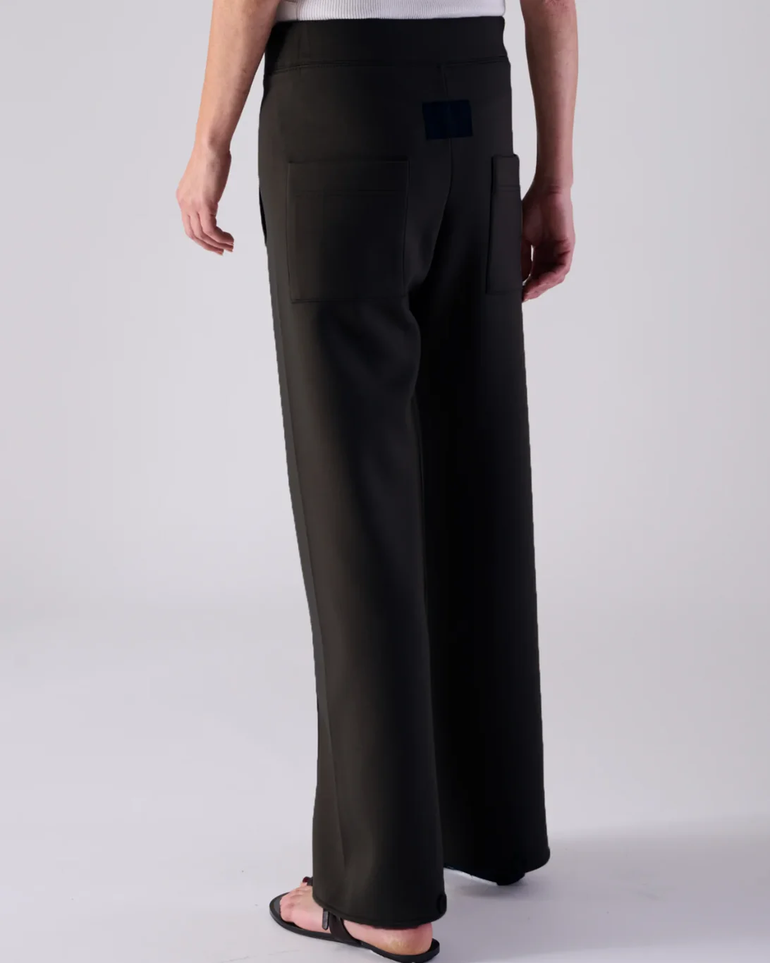 Galaxy Semi Wide Trousers | Black - Image 3