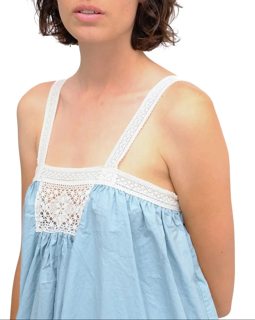 Gathered Slip With Cotton Lace | Sterling - Image 5