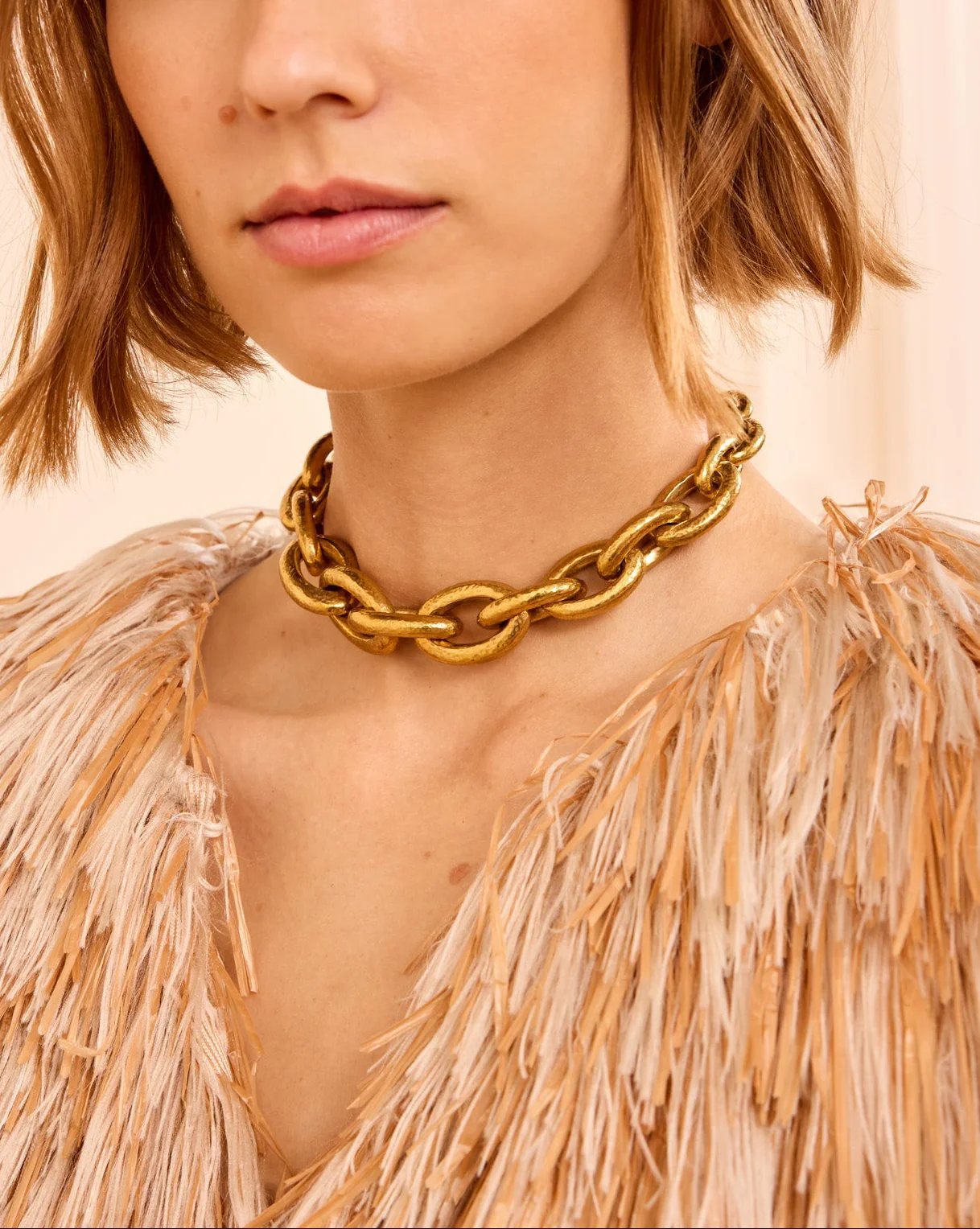 Gradient Oval Necklace | Brass - Image 2