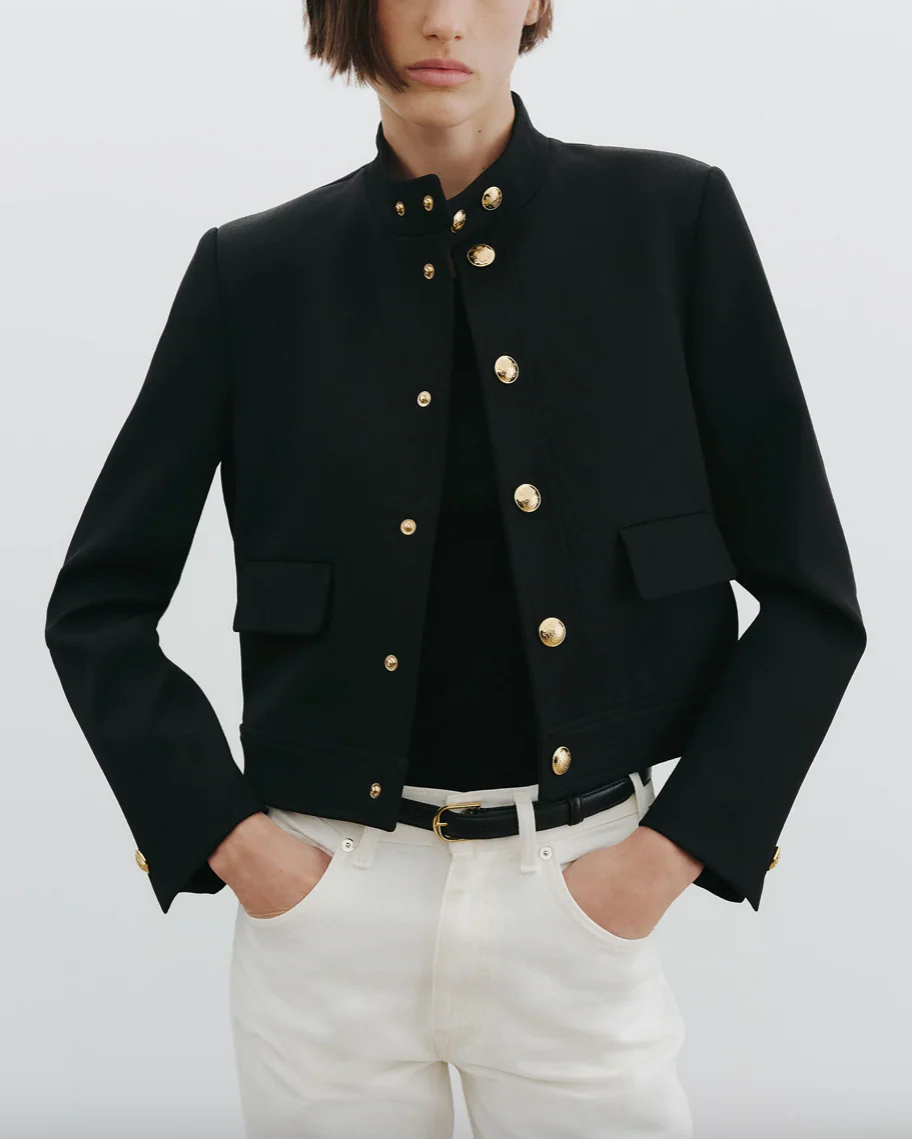 Hadley Cropped Jacket | Black - Image 2