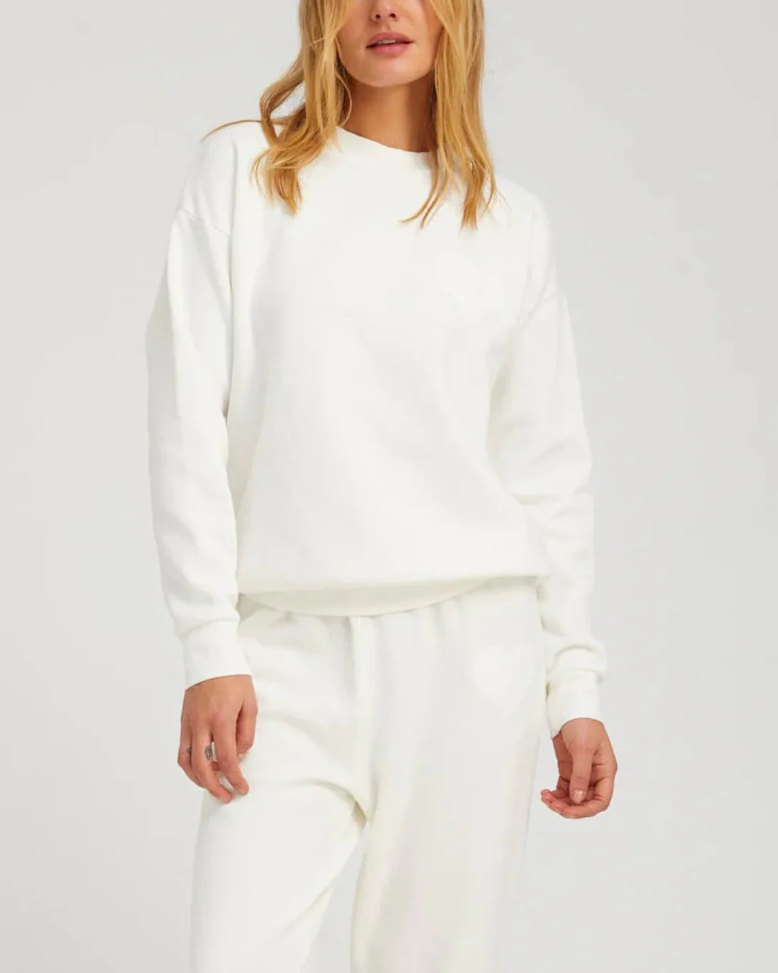 Heart Sweatshirt | Off White - Image 2