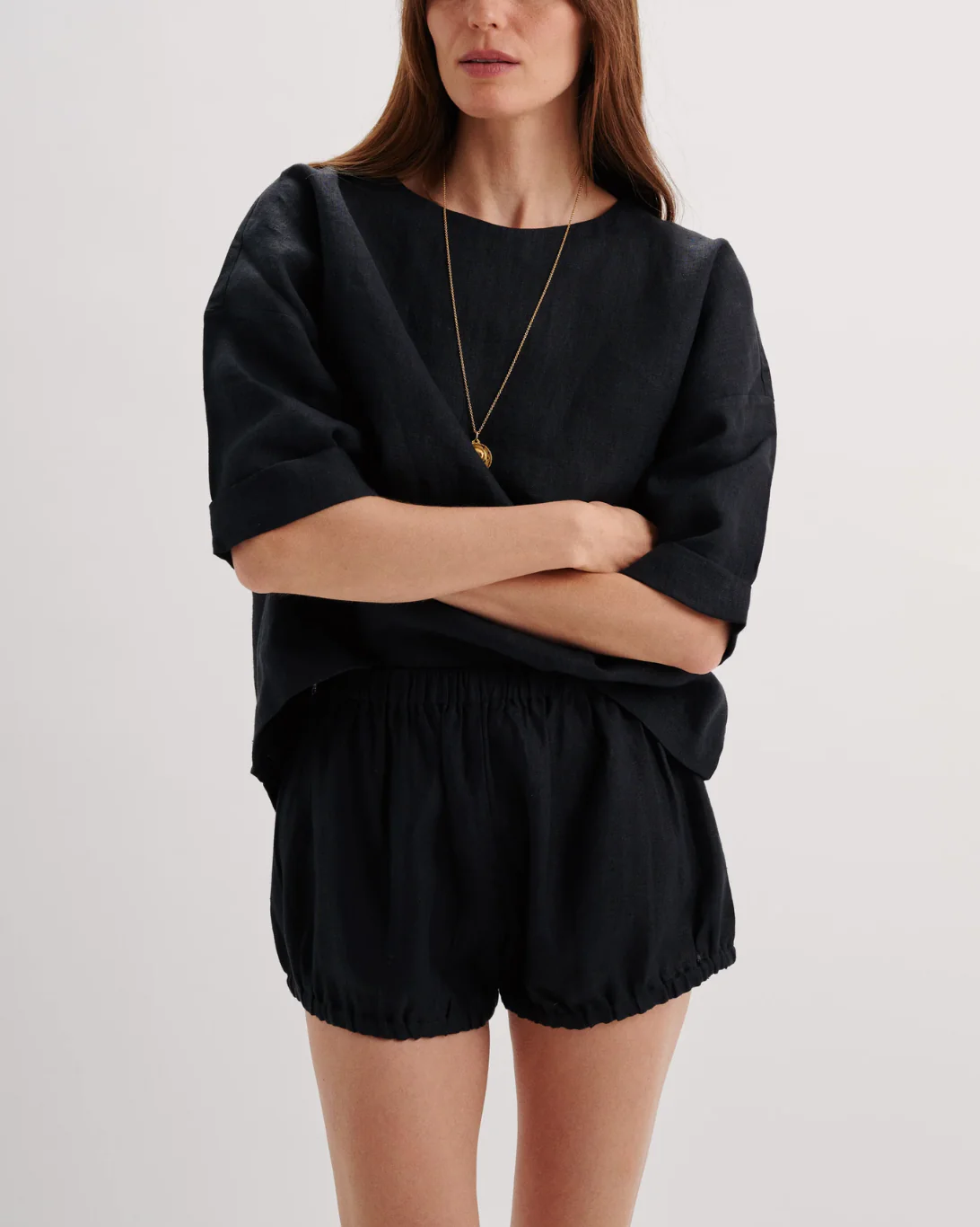 Hera Linen Bloomers | Black - Image 4