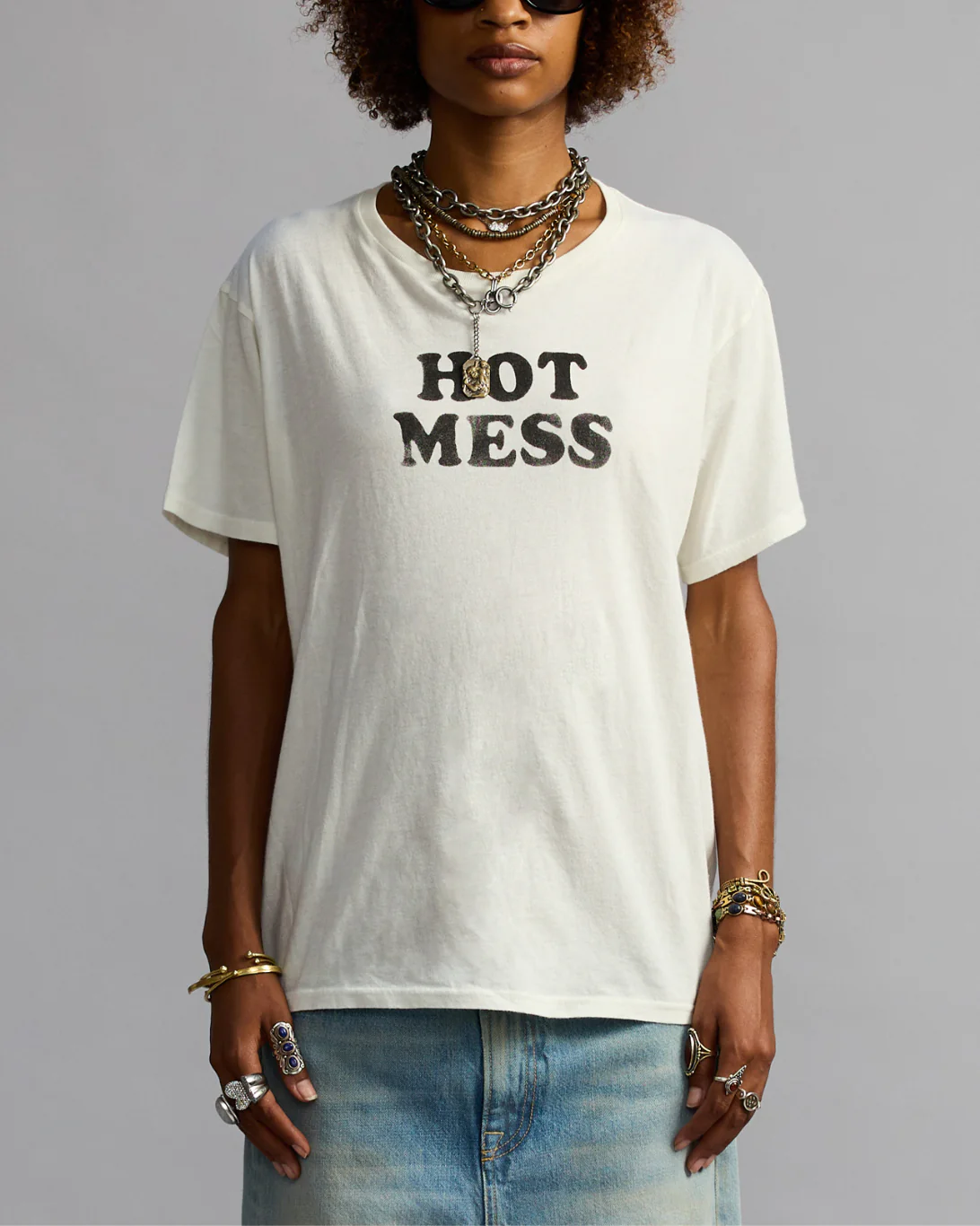 Hot Mess T-Shirt | Off White - Image 2