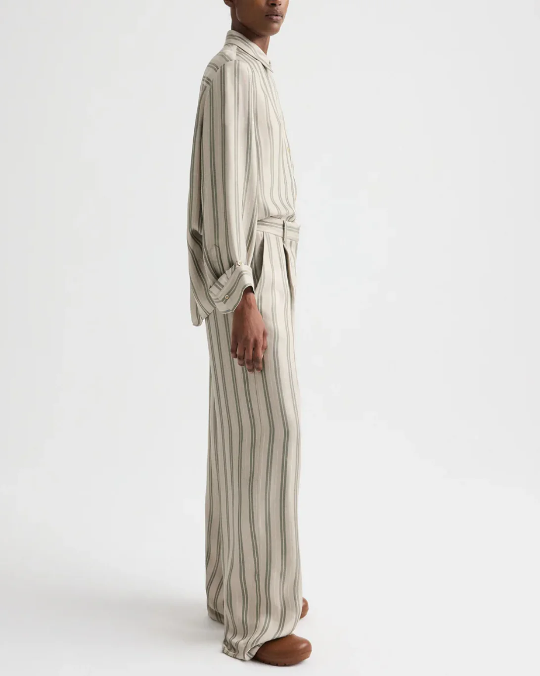 Hudson St Pant | Ivory/ Green - Image 4