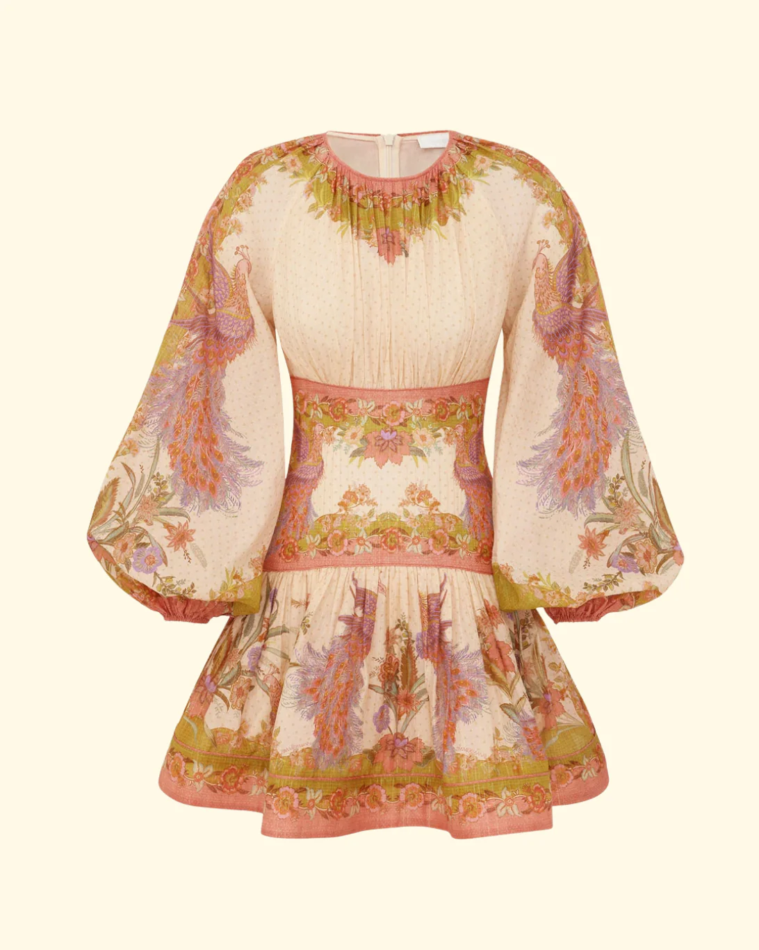 Indra Mini Dress | Chartreuse Scarf Floral