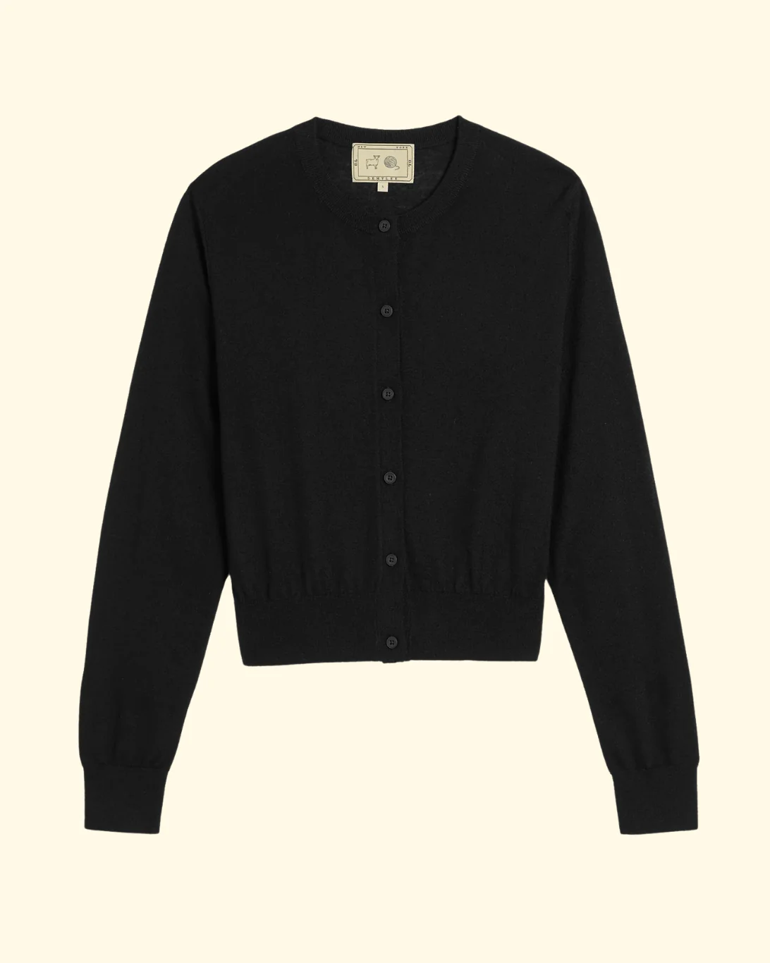 Inez Superfine Cashmere Cardigan | Black