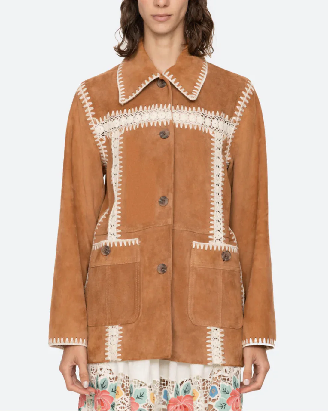 Irena Suede Jacket | Camel - Image 2
