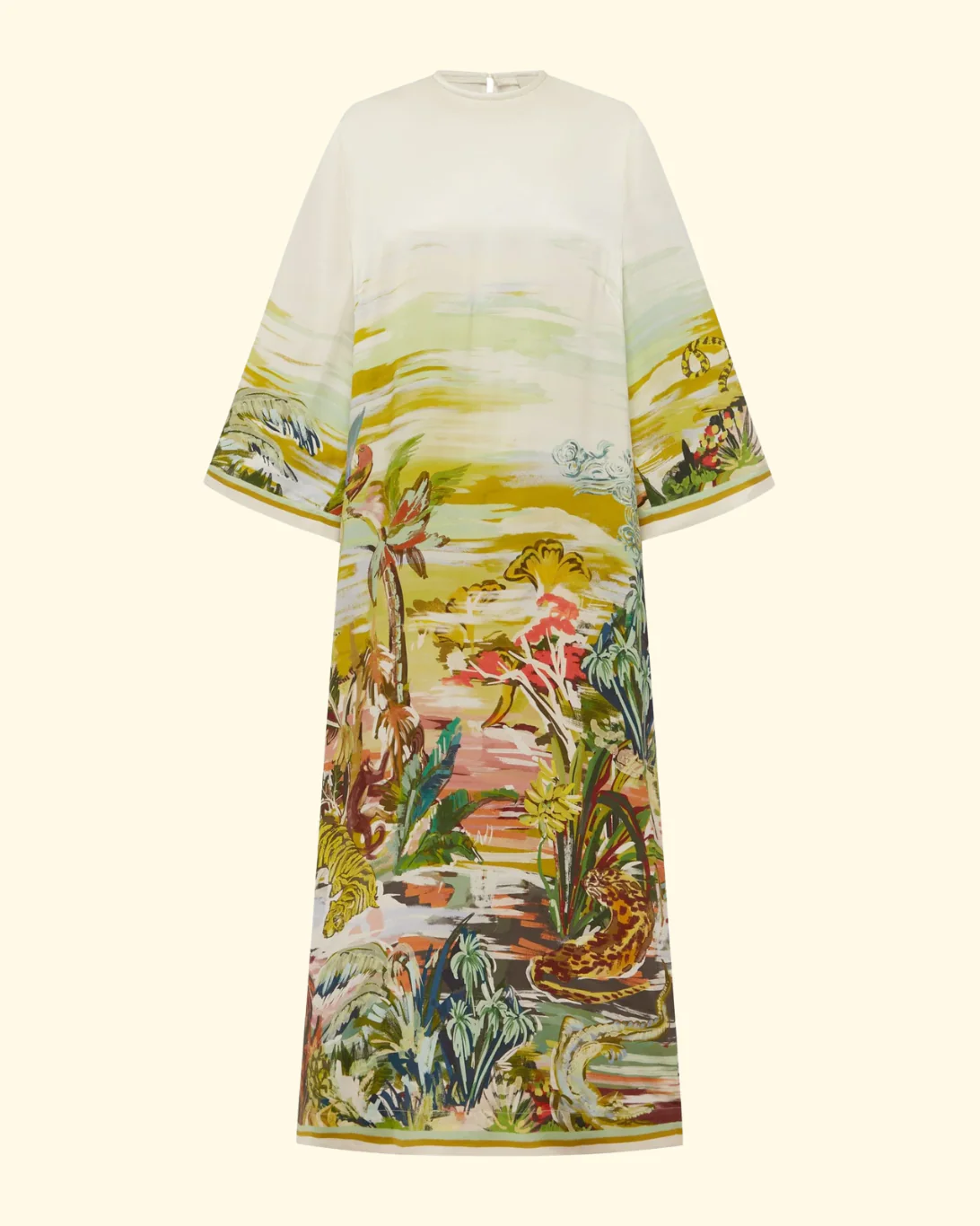 Jungle Boogie Silk Midi Dress | Multi - Image 6