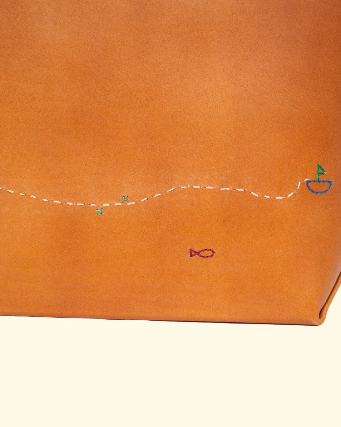 La Mer Tote | Leather Brown - Image 3