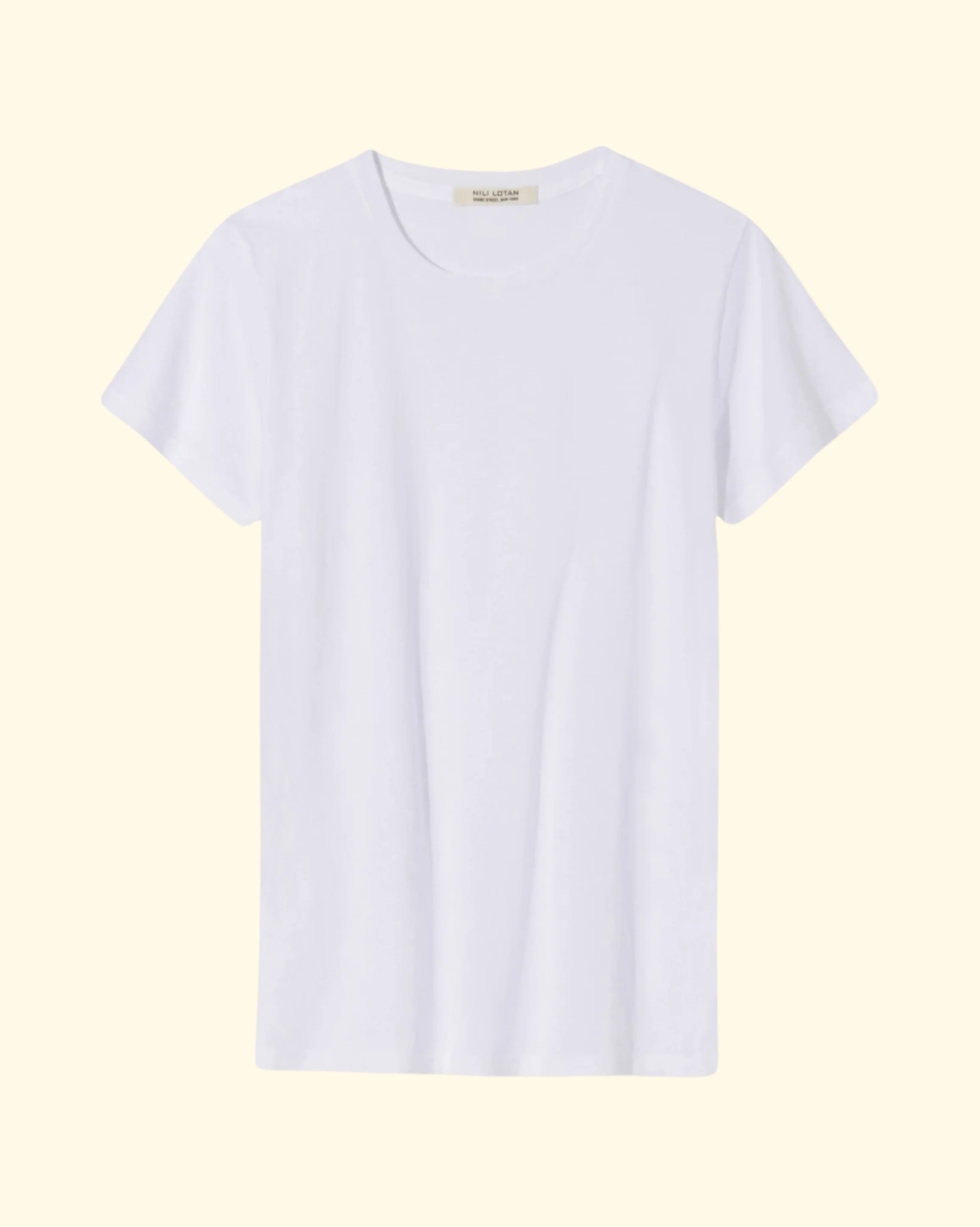 Lana Crewneck Tee | White