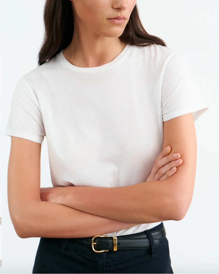 Lana Crewneck Tee | White - Image 2