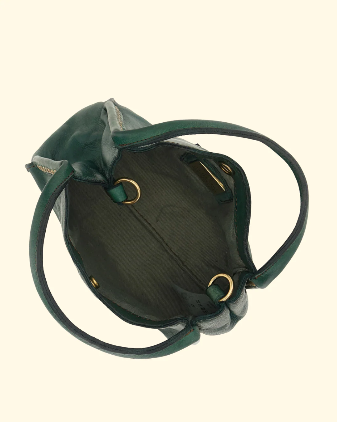 Lara Studded Shopping Bag | Green Bottle - Image 4
