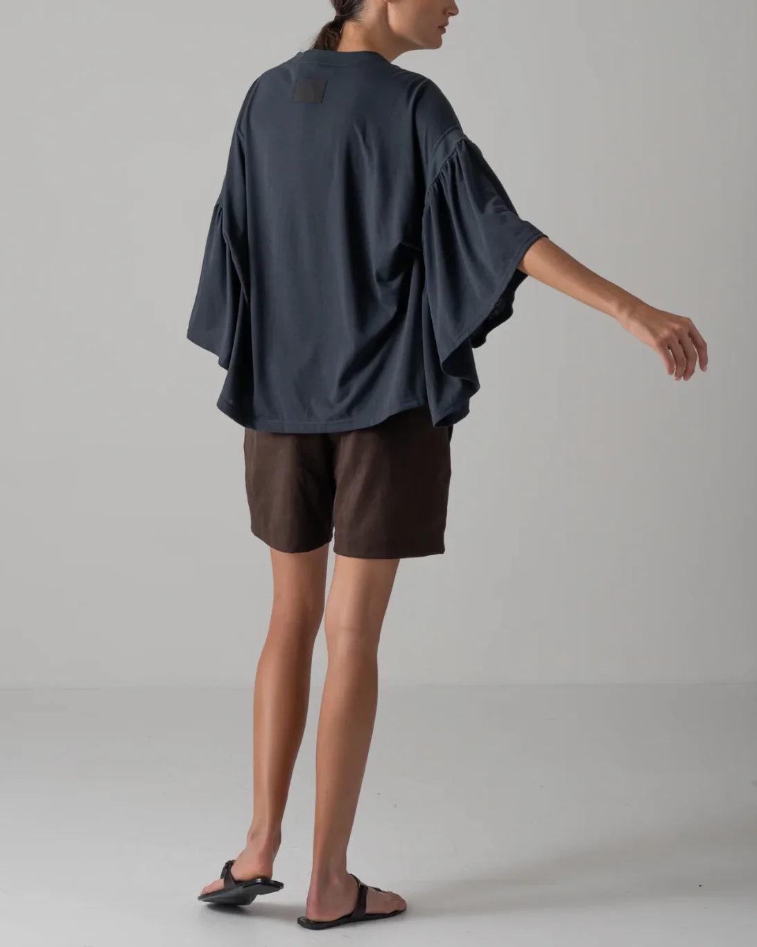 Laura Gathered SLV Top | Coal - Image 2