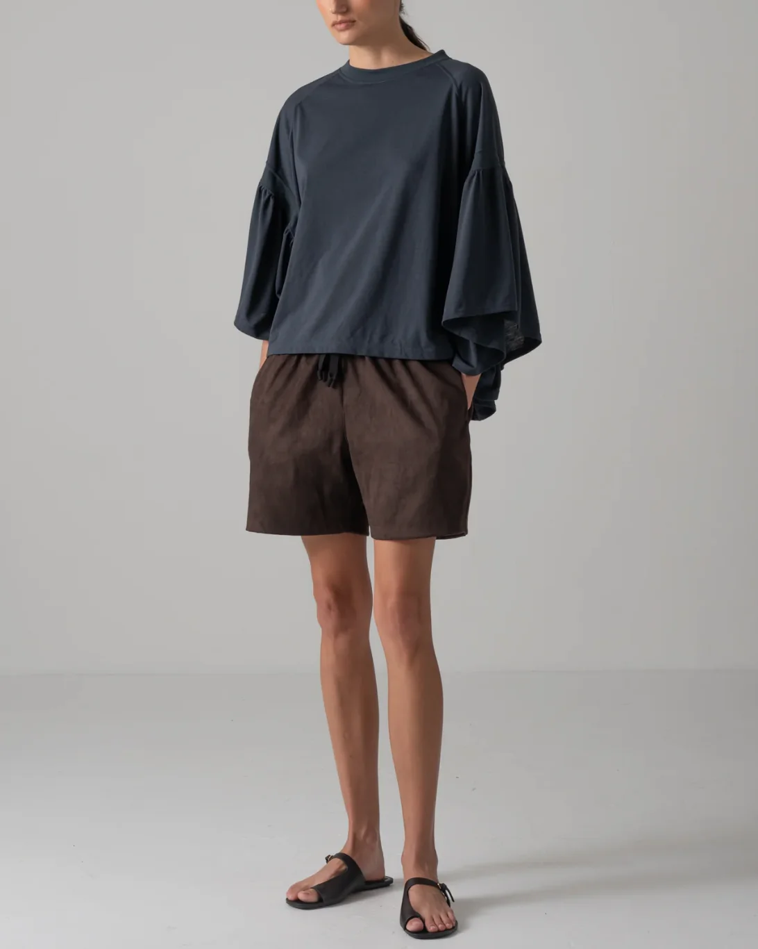 Laura Gathered SLV Top | Coal - Image 3