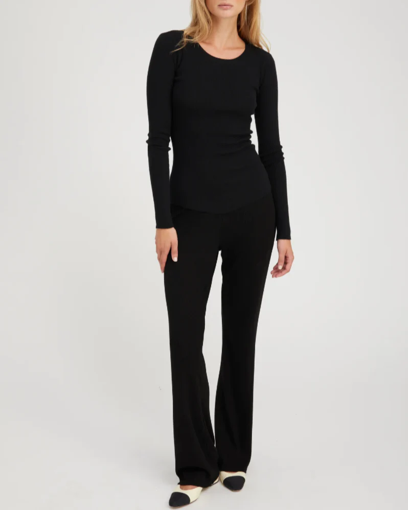 Long Sleeve Baby Tee | Black - Image 2
