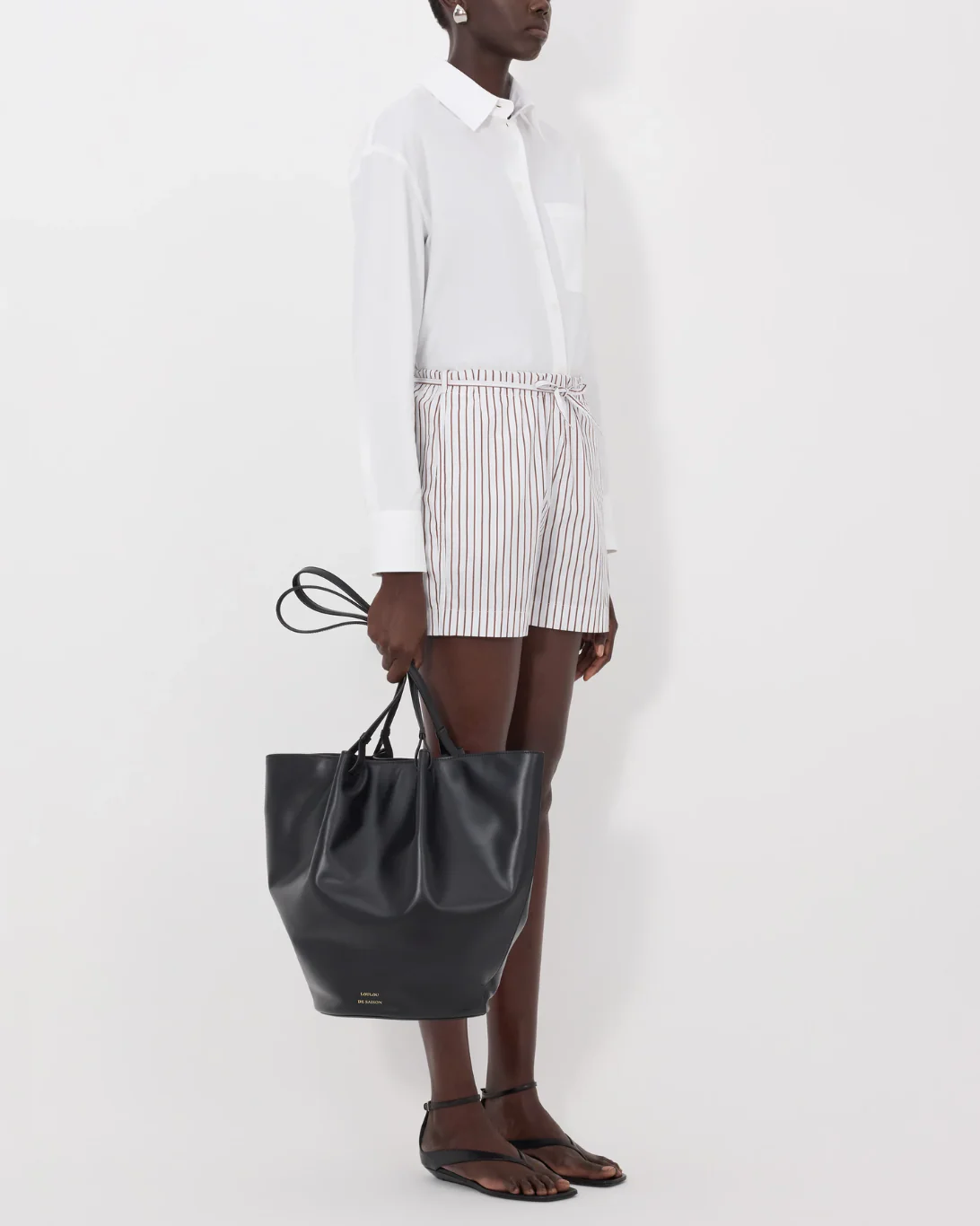 Lory Drawstring Short | Dark Red/ Light Blue - Image 3