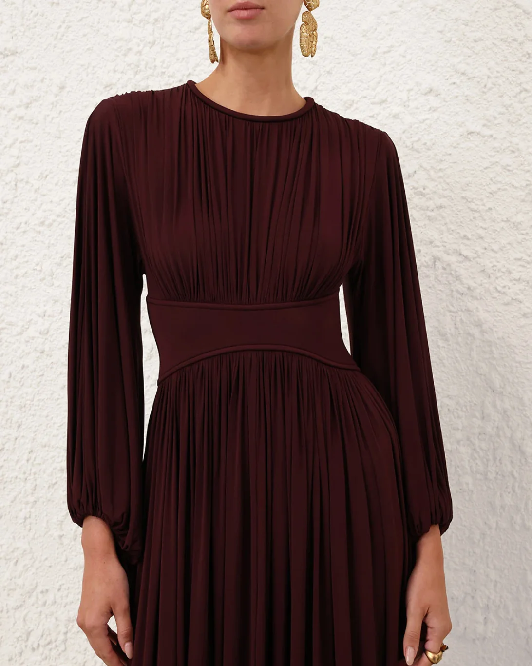 Luna Billow Maxi Dress | Mahogany - Image 4
