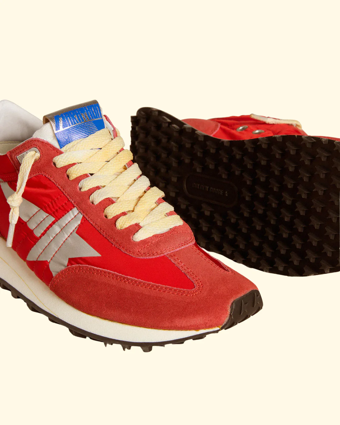Marathon Nylon w Suede | Red/Silver - Image 4