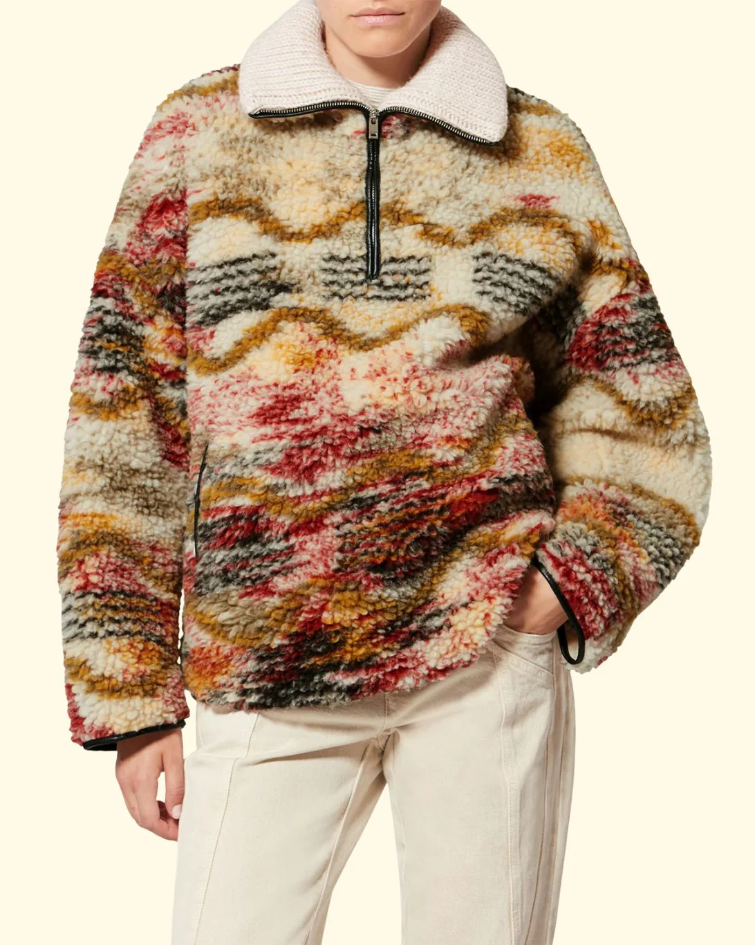 Marner Coat | Ecru/Ochre - Image 2
