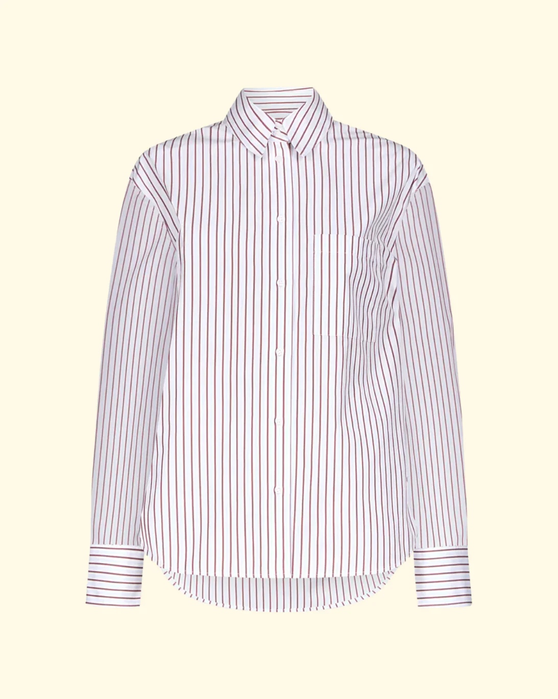 Maud Oversized Shirt | Dark Red/ Light Blue