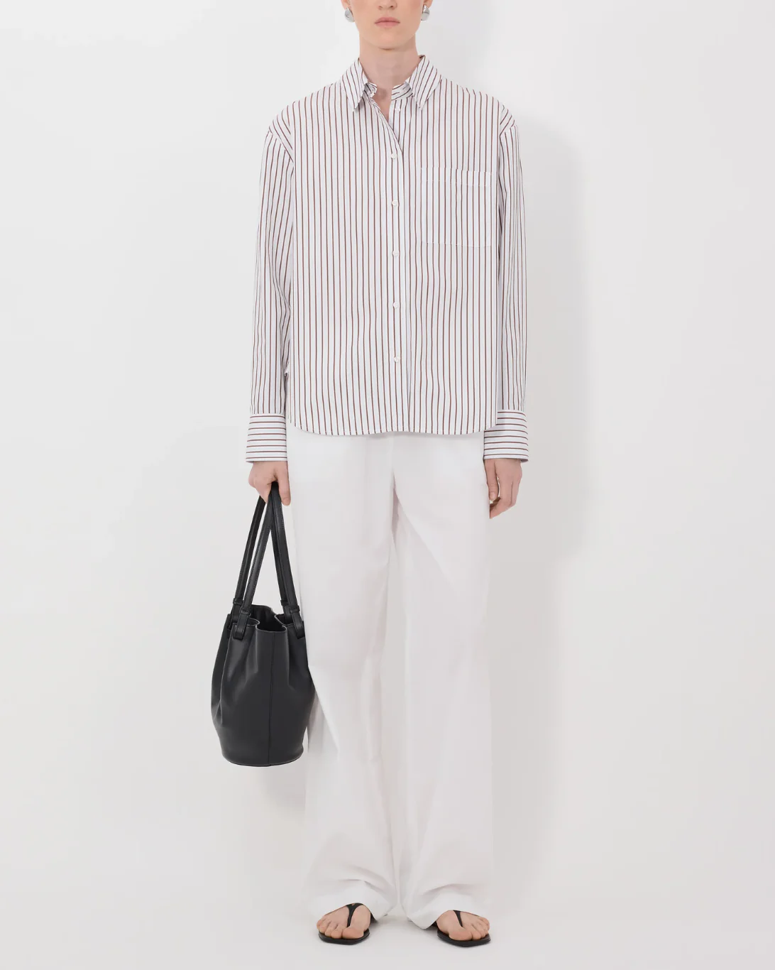 Maud Oversized Shirt | Dark Red/ Light Blue - Image 2