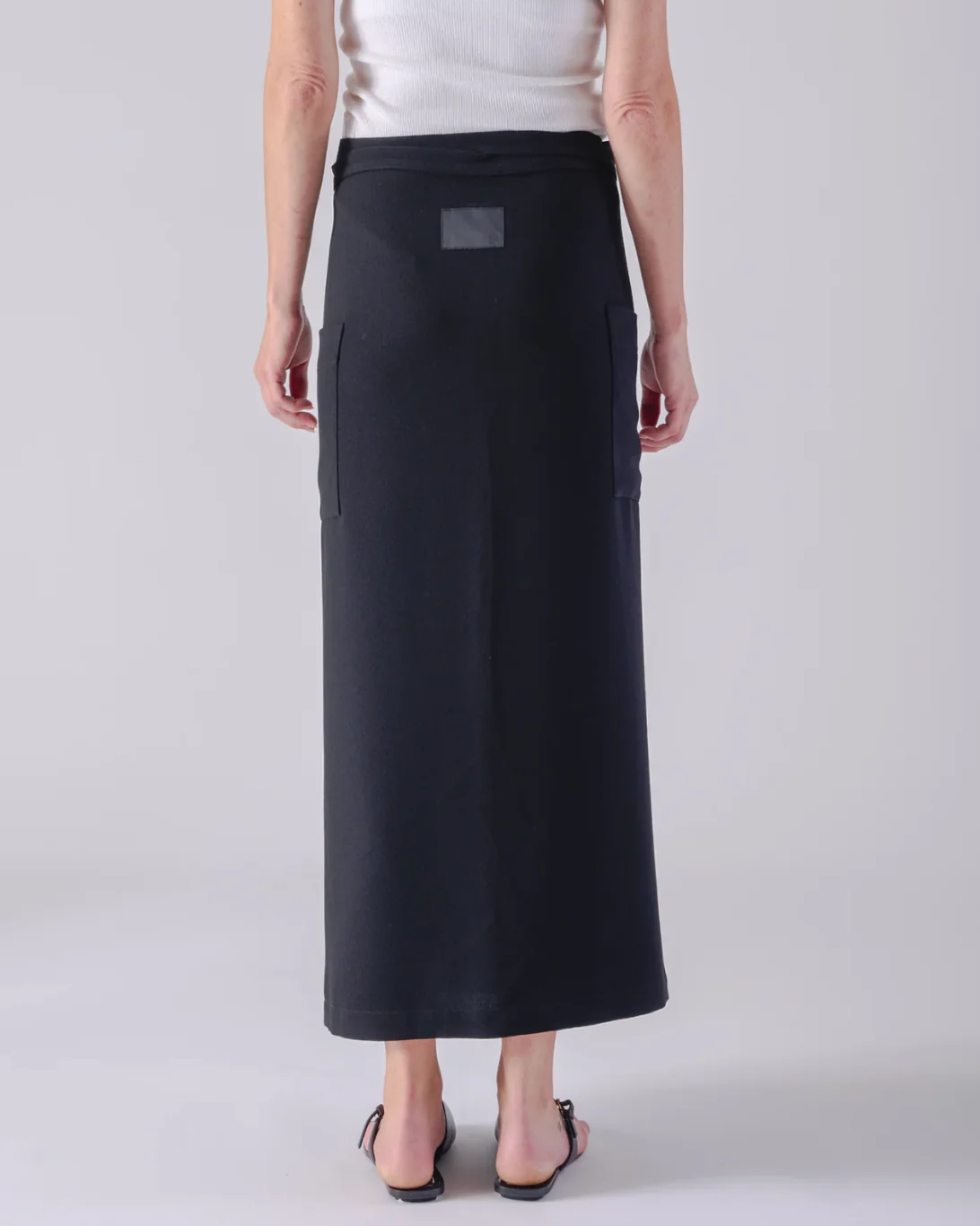 Mina Double Wrap Skirt | Black - Image 3