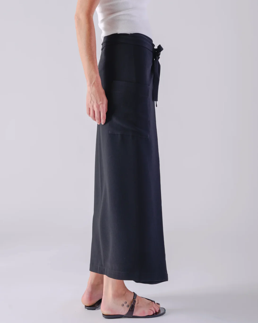 Mina Double Wrap Skirt | Black - Image 4
