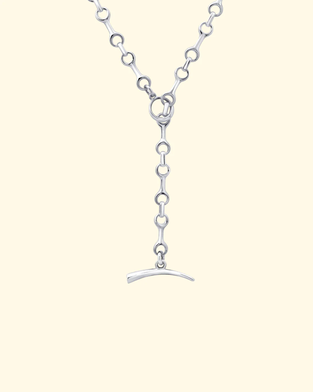 15mm Mini Double Beam Chain Necklace | Sterling Silver - Image 2