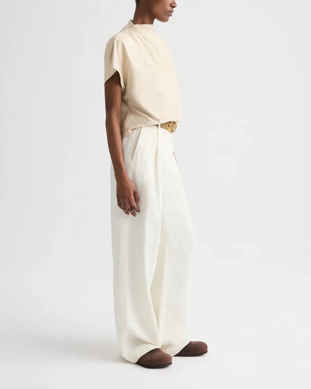Mock Neck Tee | Creme Brûlée - Image 4