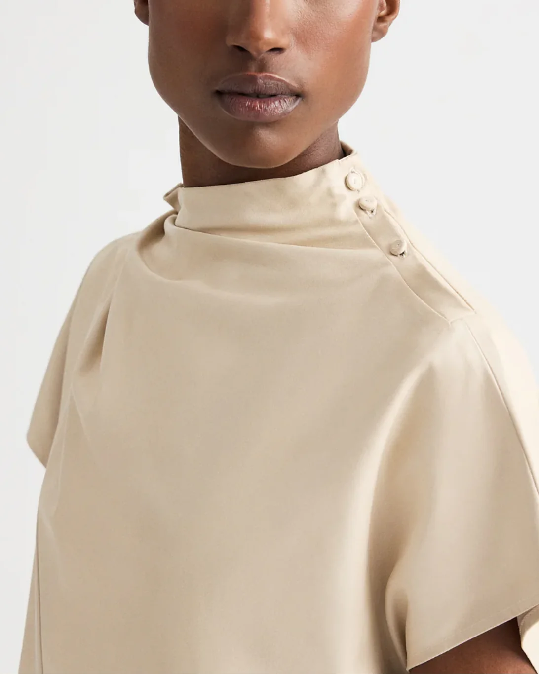 Mock Neck Tee | Creme Brûlée - Image 6
