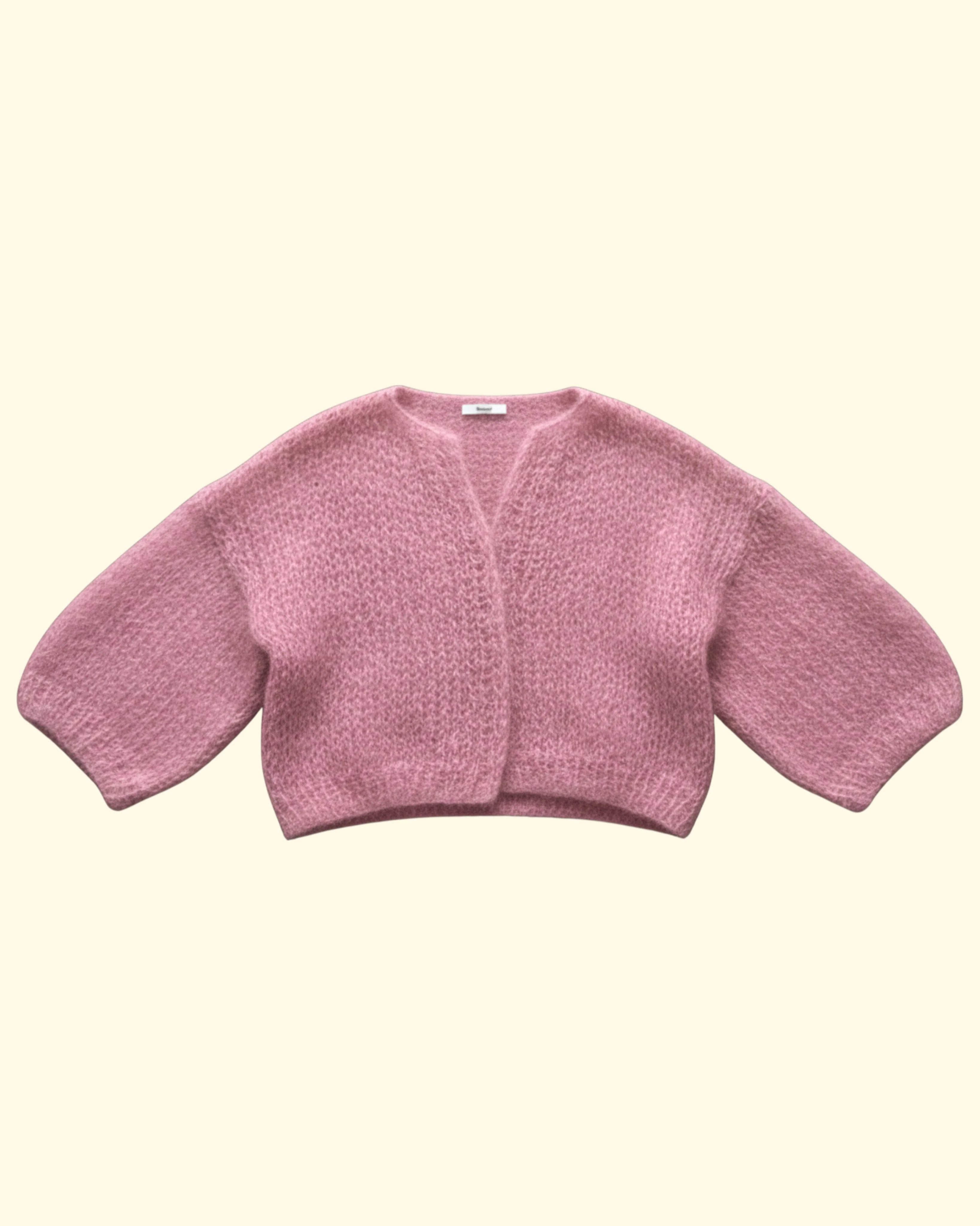 Mohair Light Short Sleeve Cardigan | English Rose
