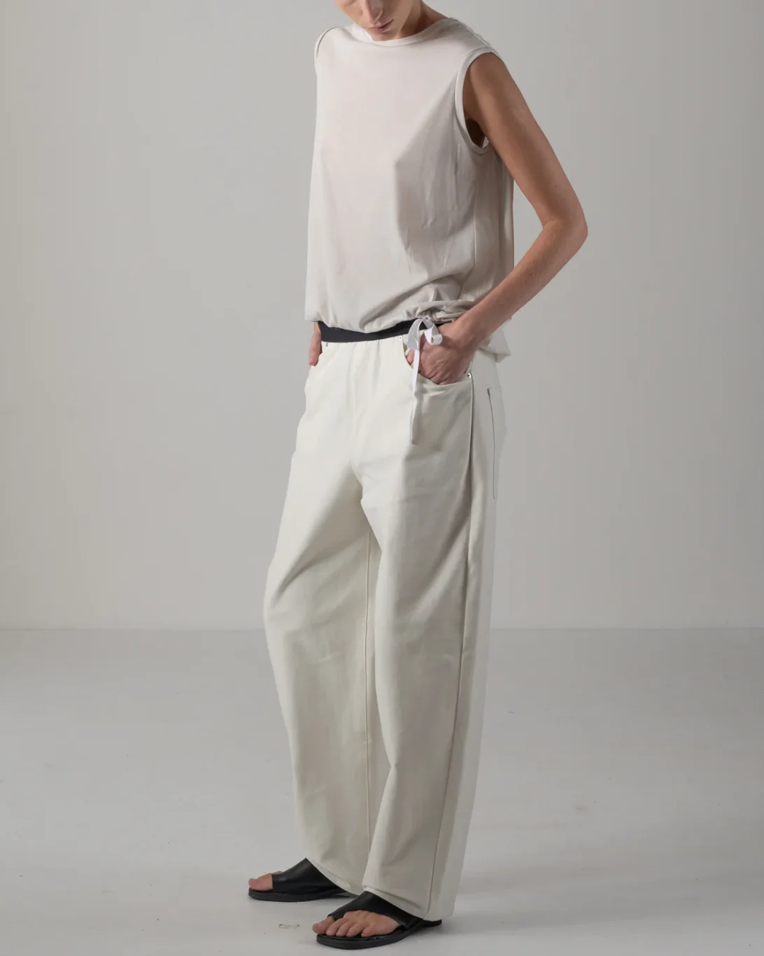 Nelly Sleeveless Top | Ice Grey