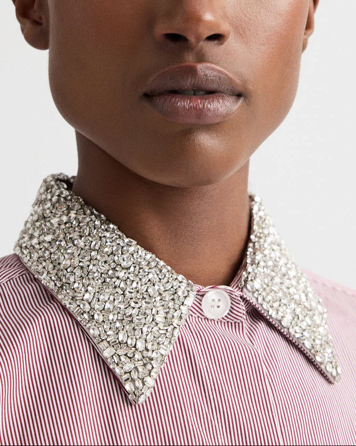 Next Ex W/ Crystal Collar | White/Wine - Image 3