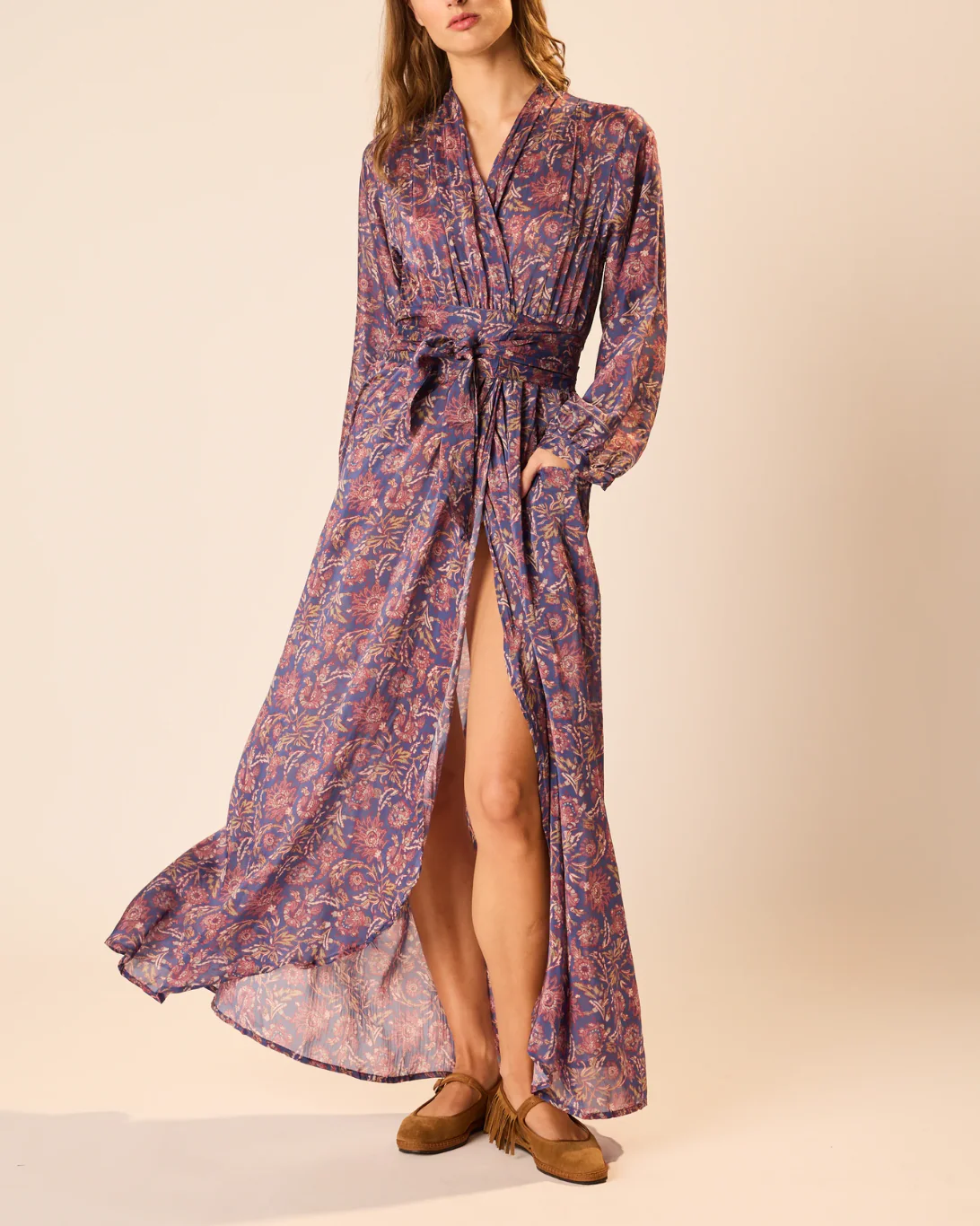 Nico L/S Maxi W/ Sash | Artichoke Mariner - Image 3