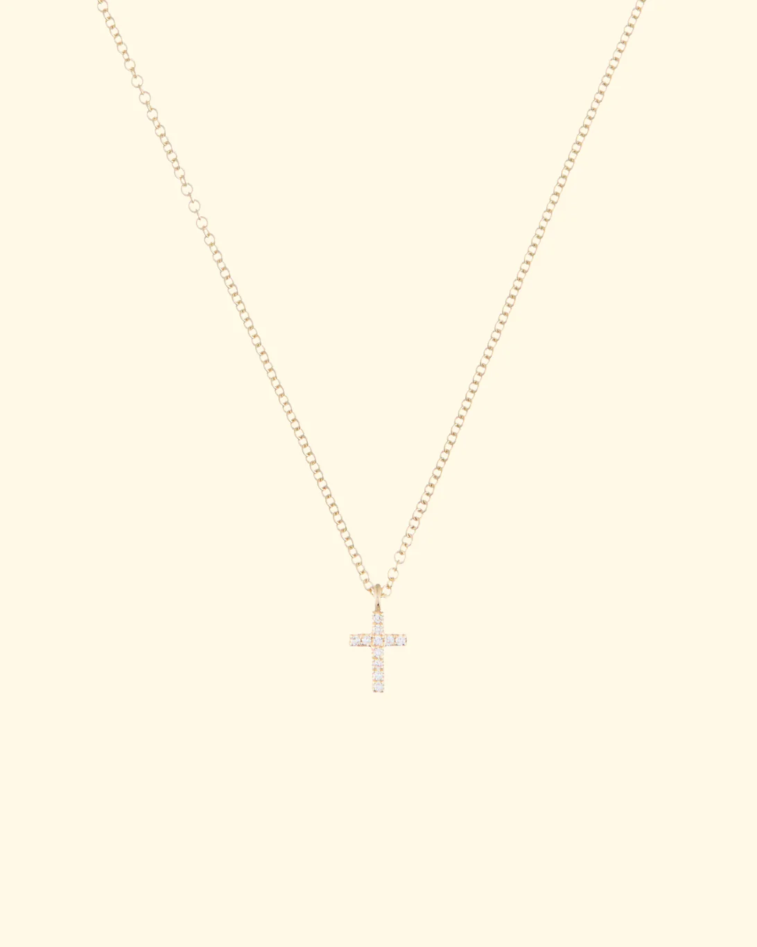 Petite Cross Necklace | Yellow Gold