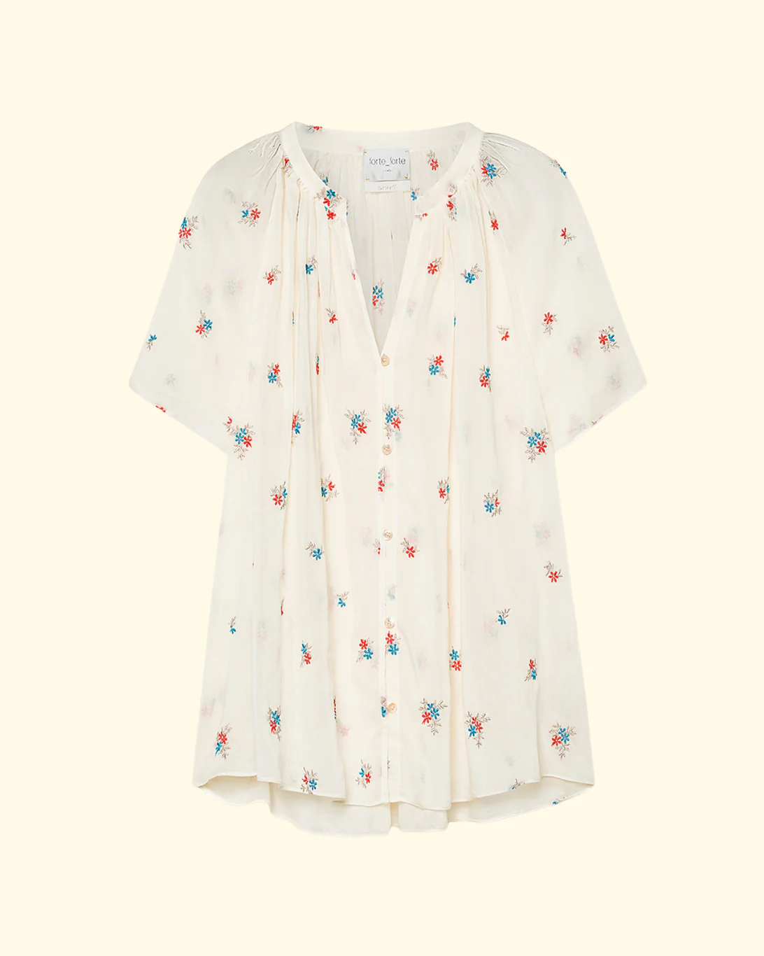 "Petites Fleurs" Embroidery Shirt | Butter