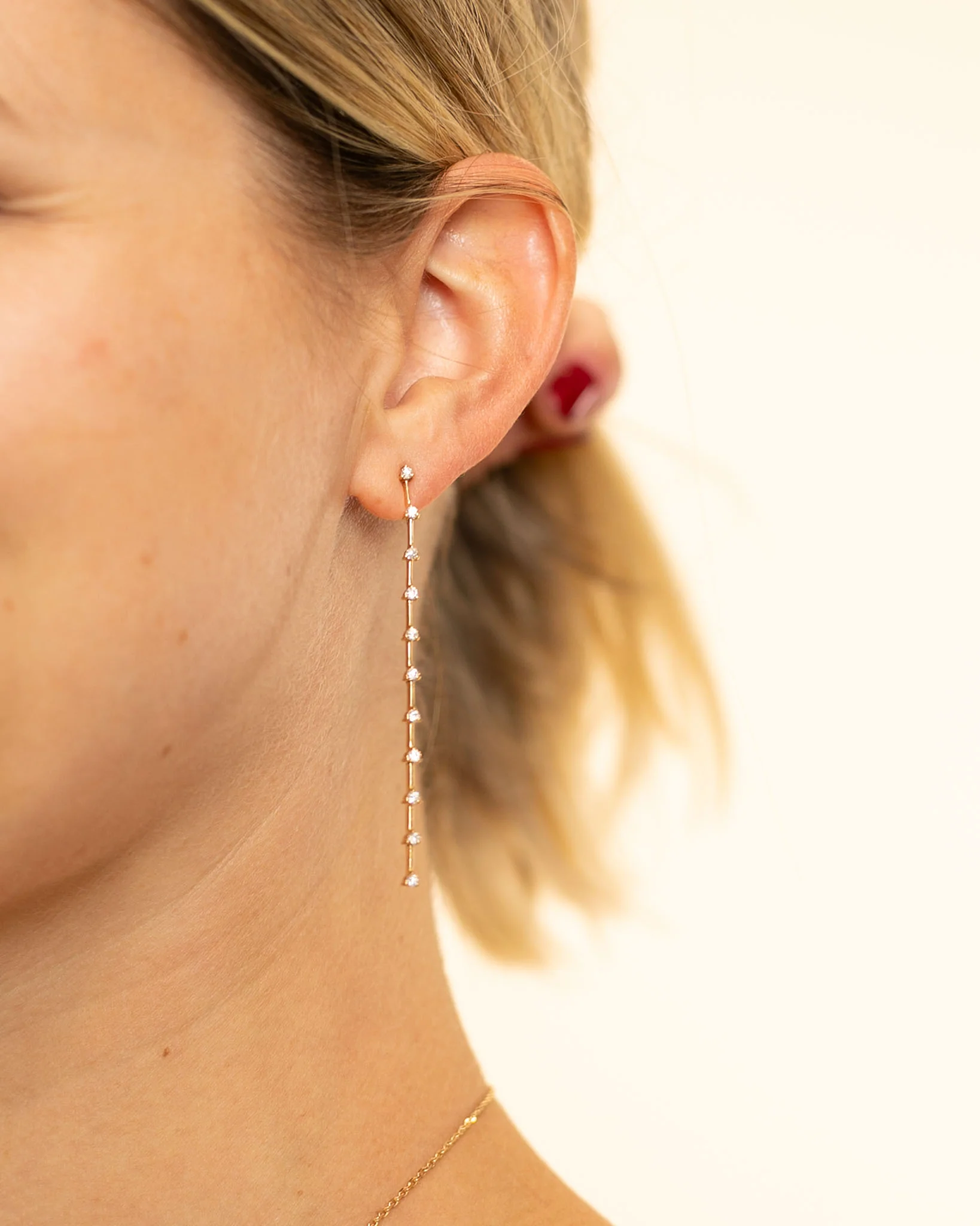 Rain Drip Earrings | Yellow Gold - Image 4